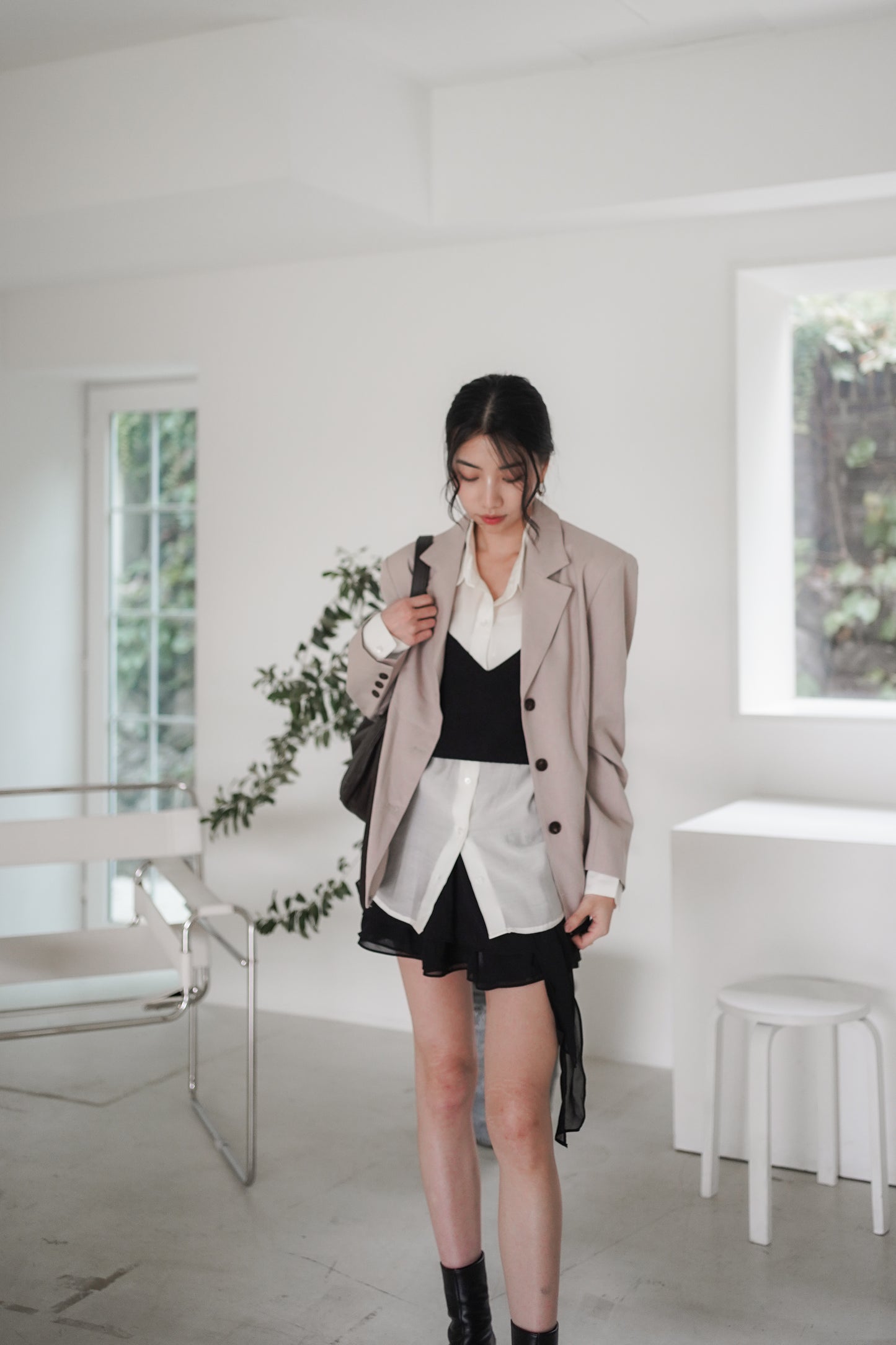 𝐒𝐞𝐩🇰🇷 Taupe City Blazer