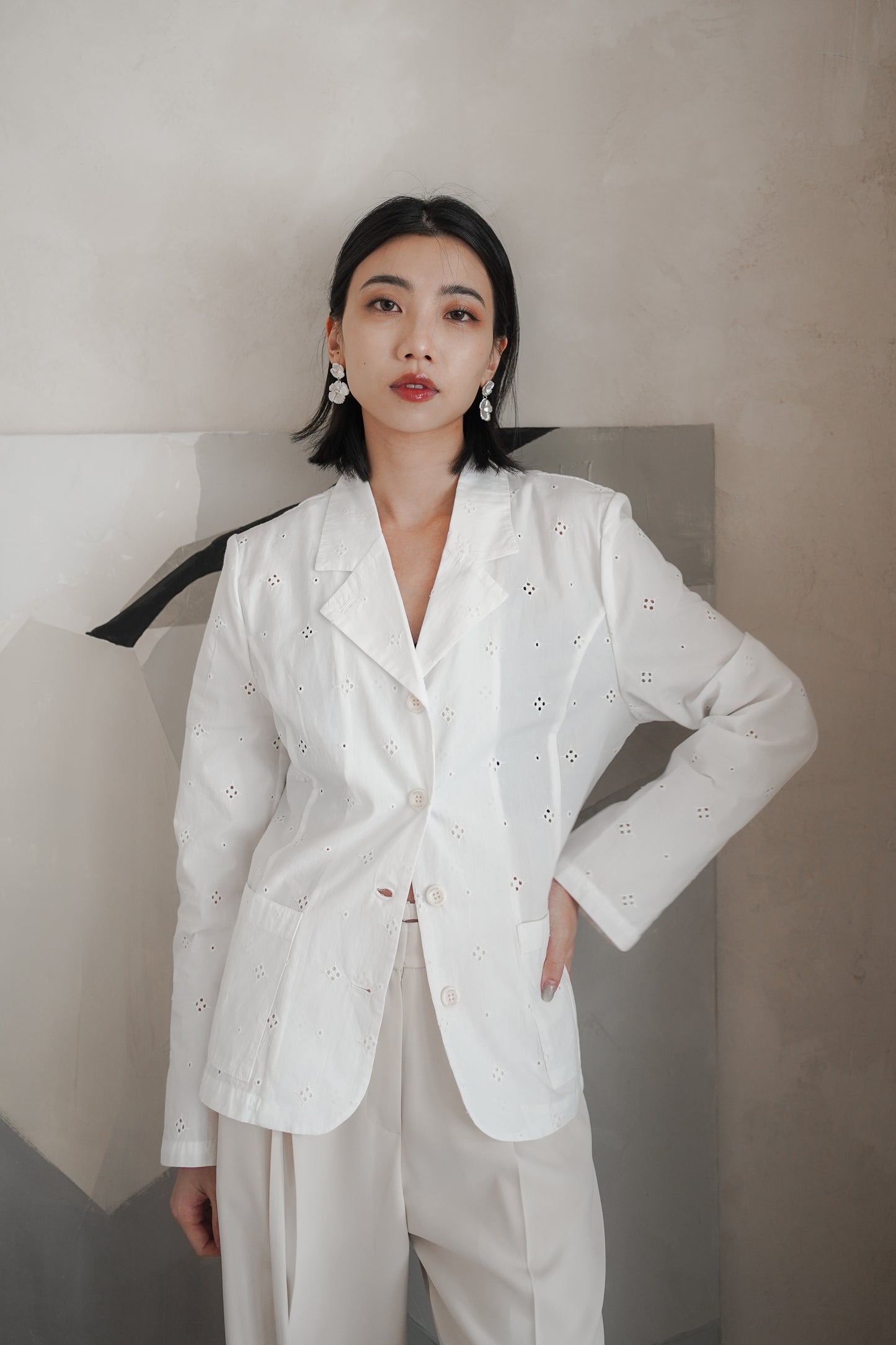 𝙆𝙧 🇰🇷 【𝓦𝓸𝓻𝓴𝔀𝓮𝓪𝓻】 Floral Pattern Blazer