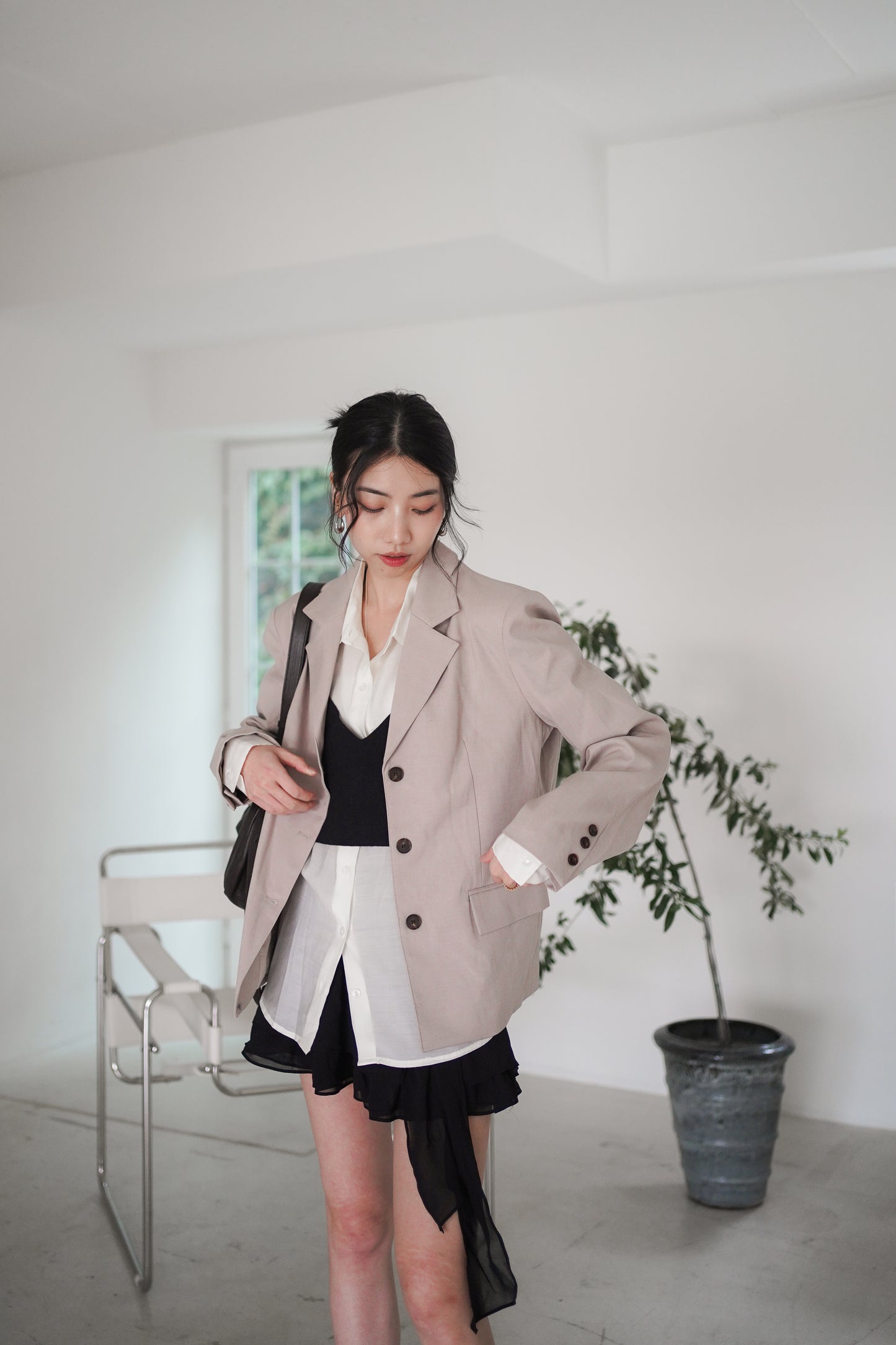 𝐒𝐞𝐩🇰🇷 Taupe City Blazer