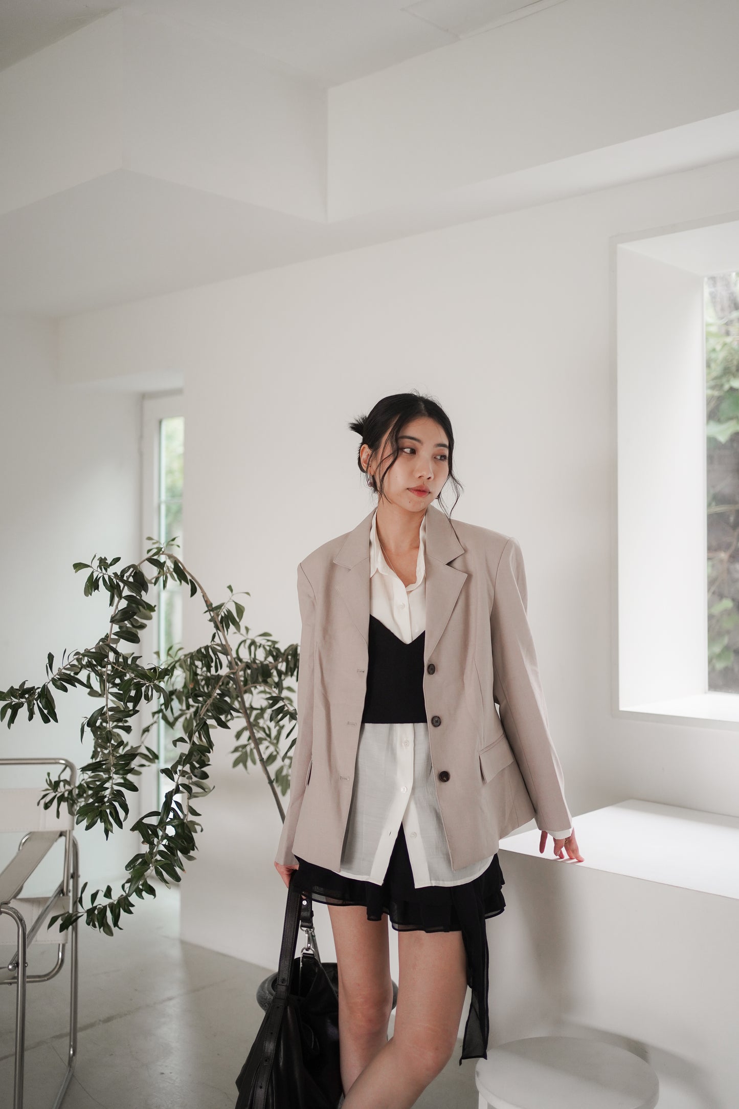 𝐒𝐞𝐩🇰🇷 Tencil Duo Layer Shirt Set