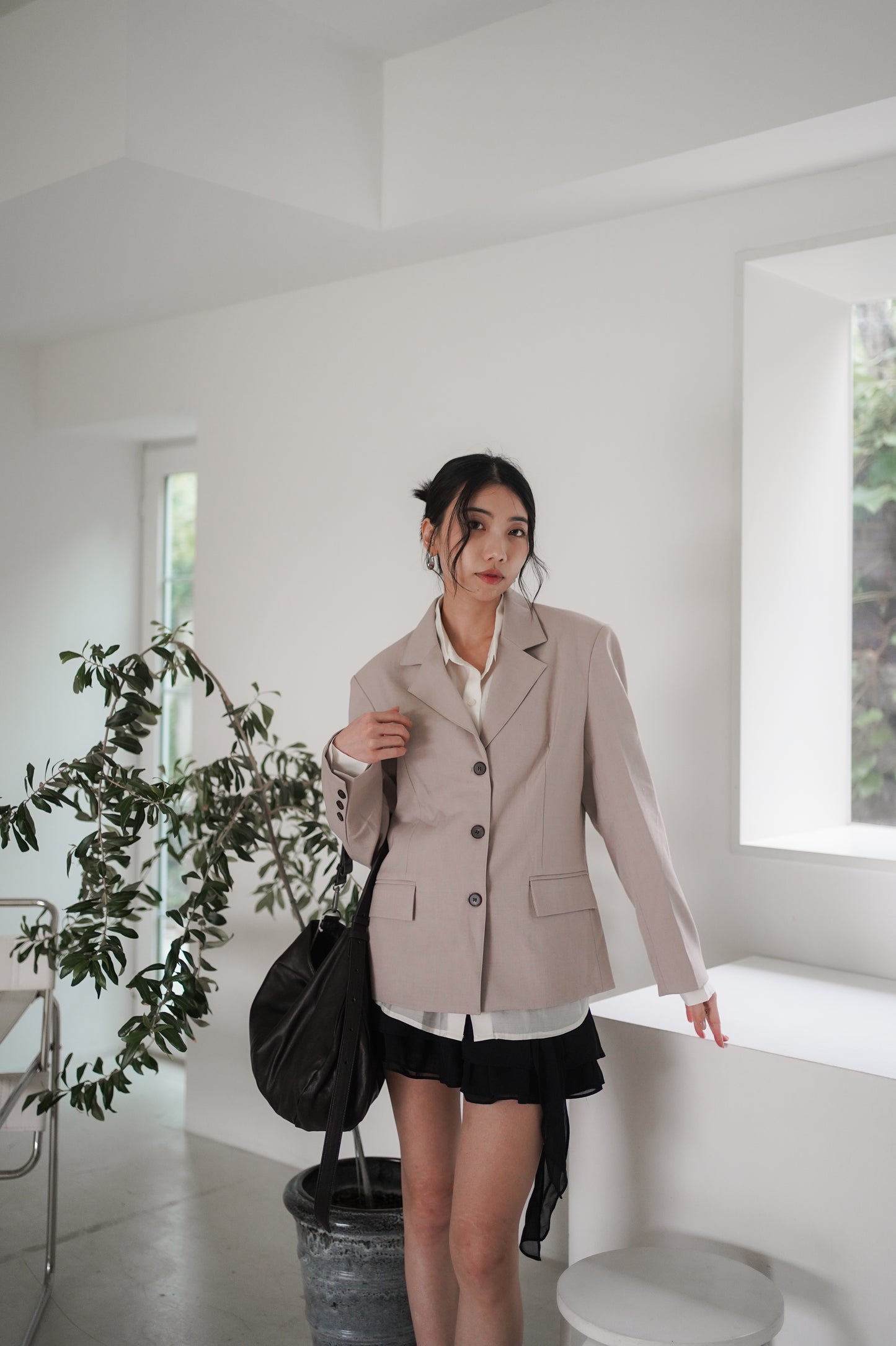 𝐒𝐞𝐩🇰🇷 Taupe City Blazer
