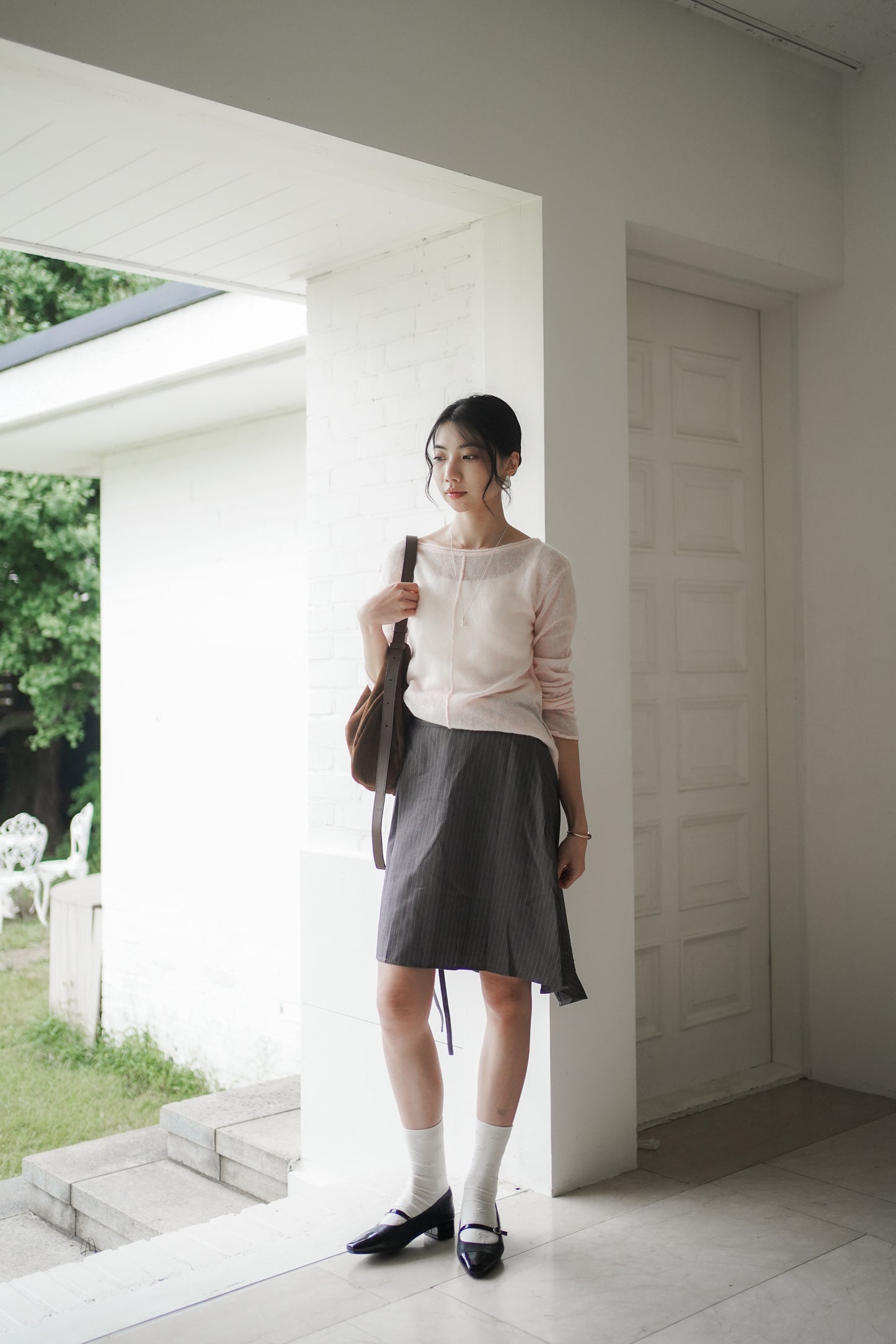 𝐒𝐞𝐩🇰🇷 Asym Striped Skirt