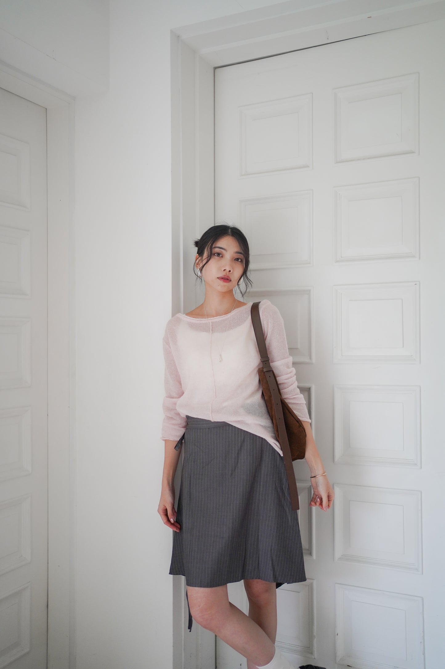 𝐒𝐞𝐩🇰🇷 Asym Striped Skirt