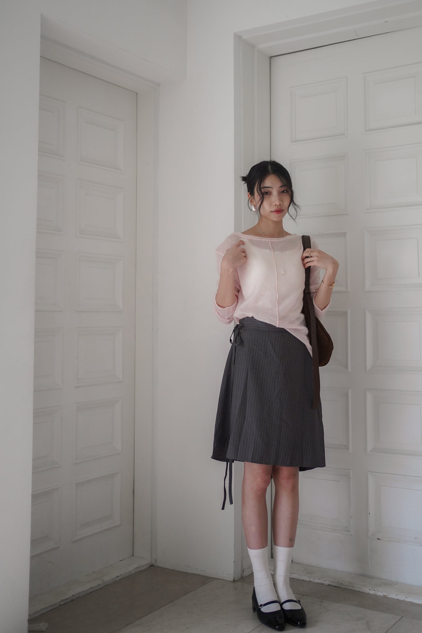 𝐒𝐞𝐩🇰🇷 Asym Striped Skirt