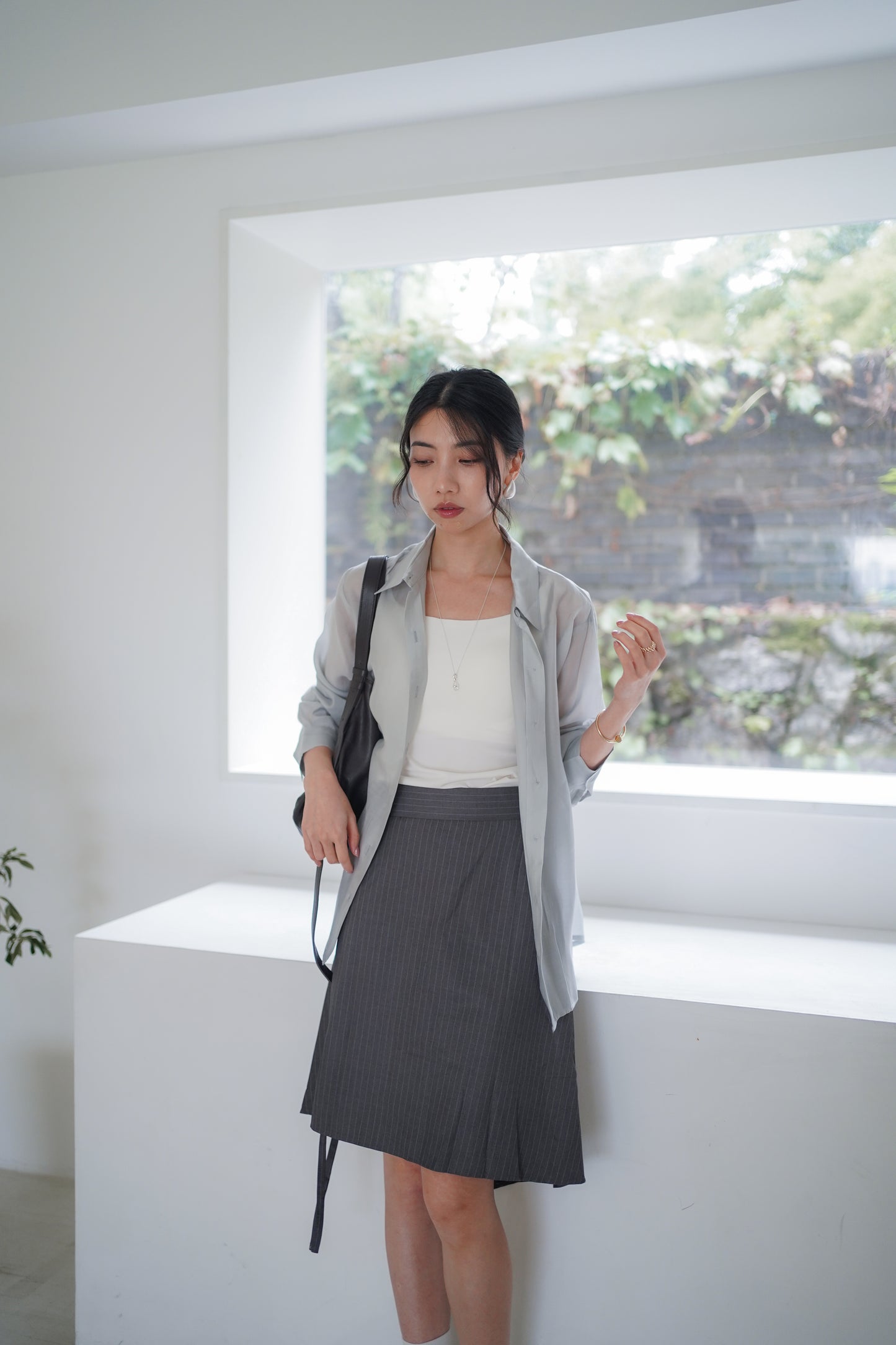 𝐒𝐞𝐩🇰🇷 Tencil Duo Layer Shirt Set