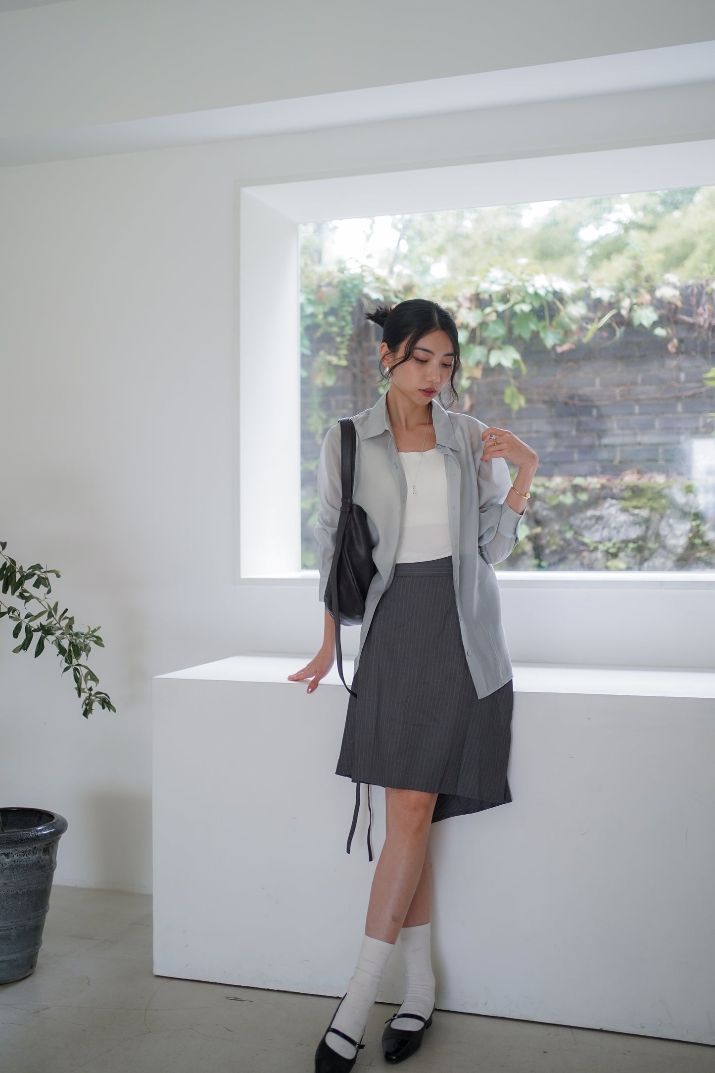 𝐒𝐞𝐩🇰🇷 Asym Striped Skirt