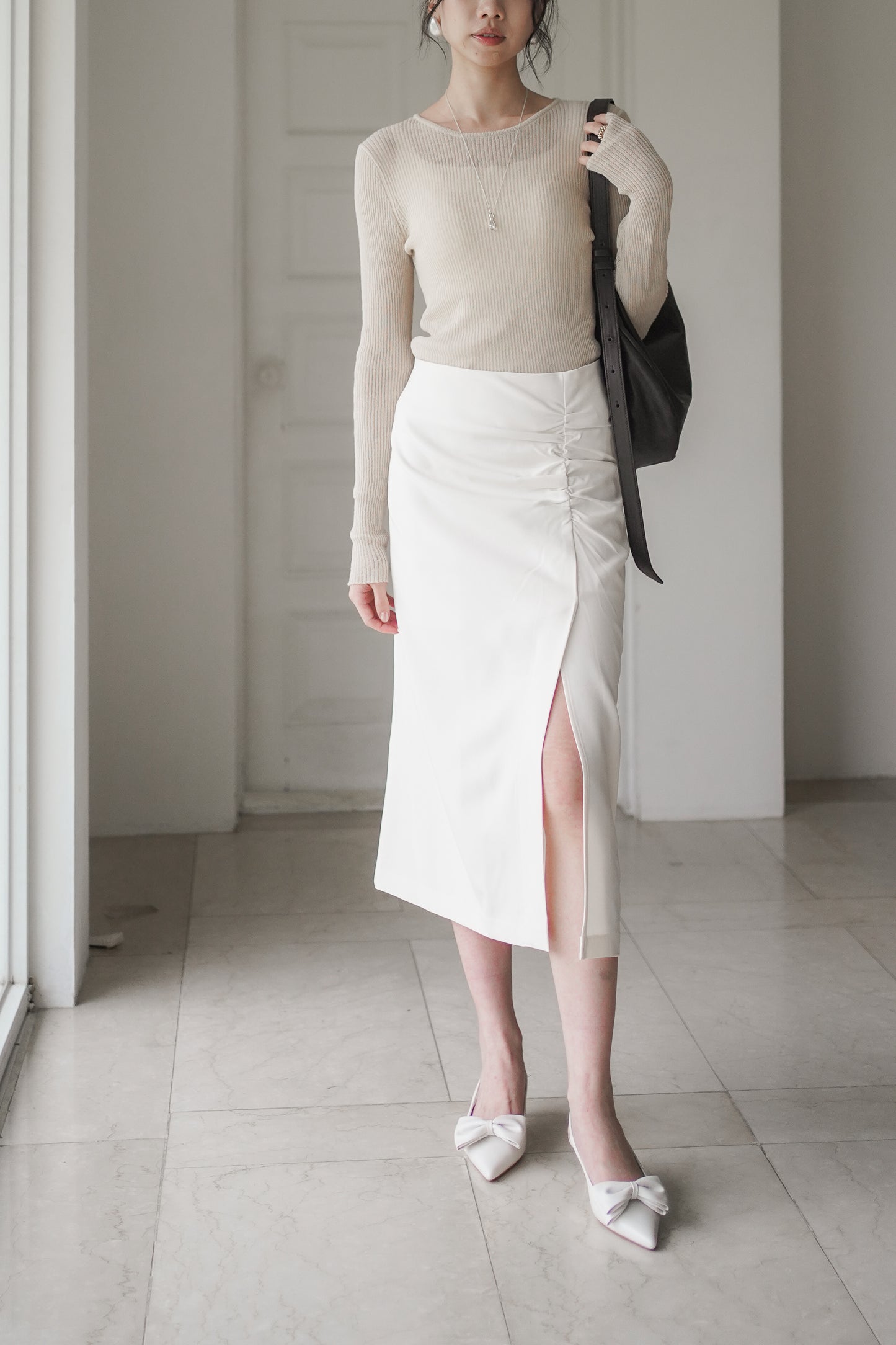 𝐒𝐞𝐩🇰🇷 Noir Sheer Slim Knit