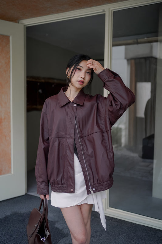 𝐒𝐞𝐩 【休閑鬆弛感】Relaxed Sunday Leather Jacket