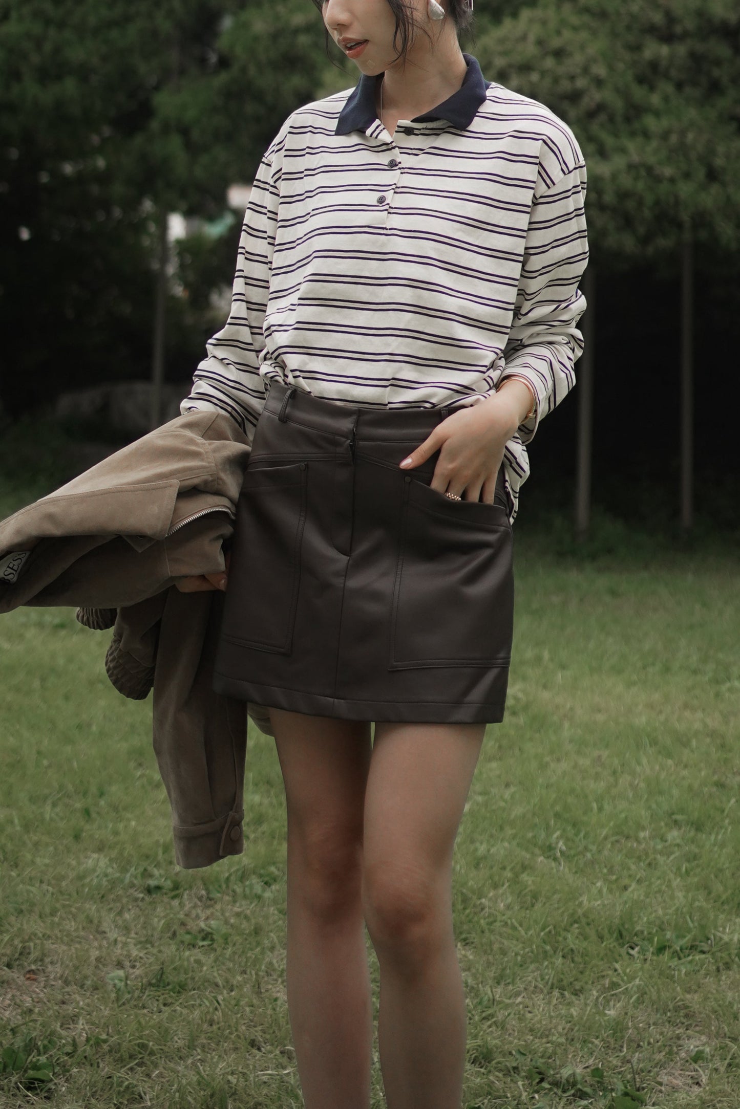 𝐒𝐞𝐩🇰🇷 Auden Leather Mini Skort