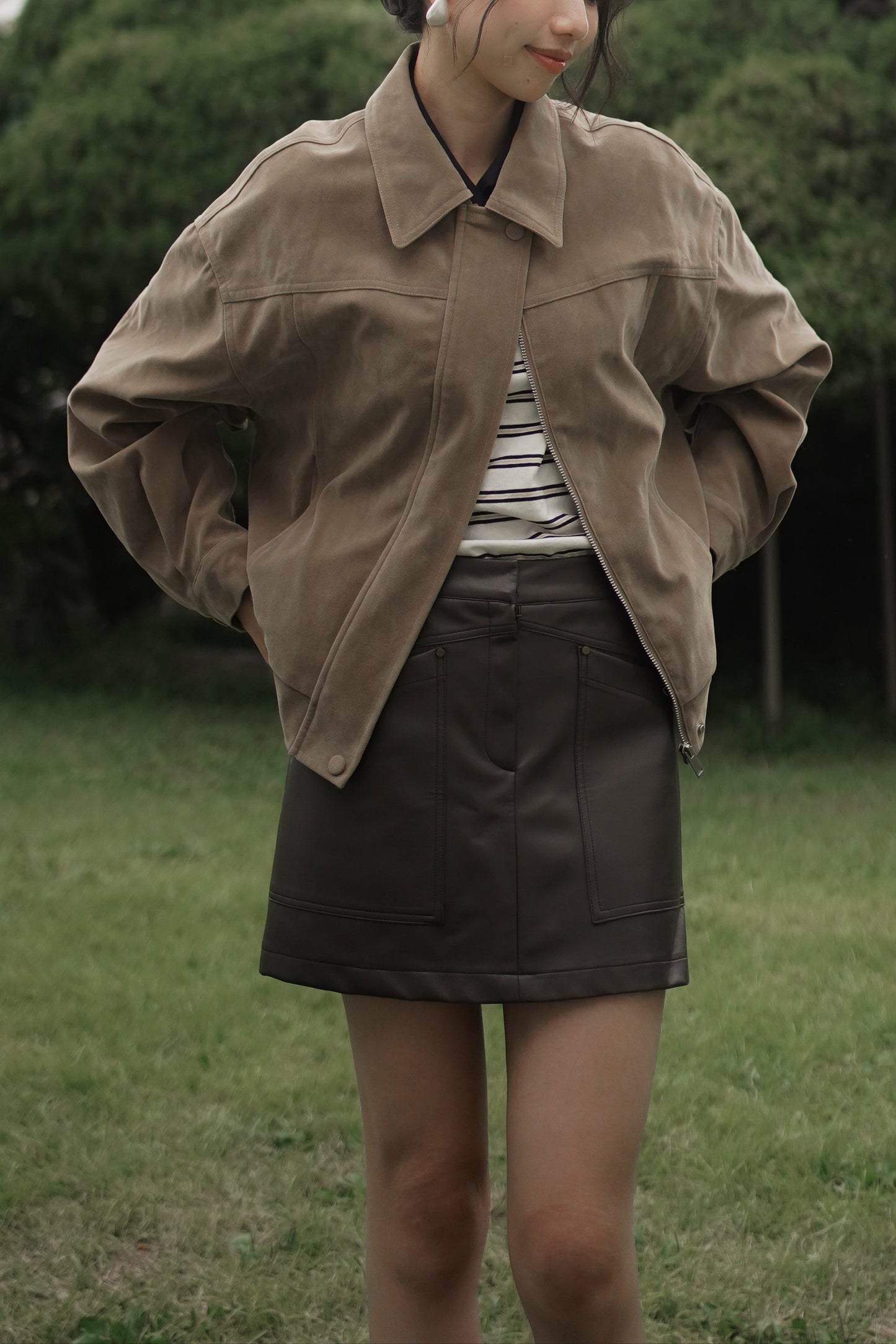 𝐒𝐞𝐩🇰🇷 Auden Leather Mini Skort
