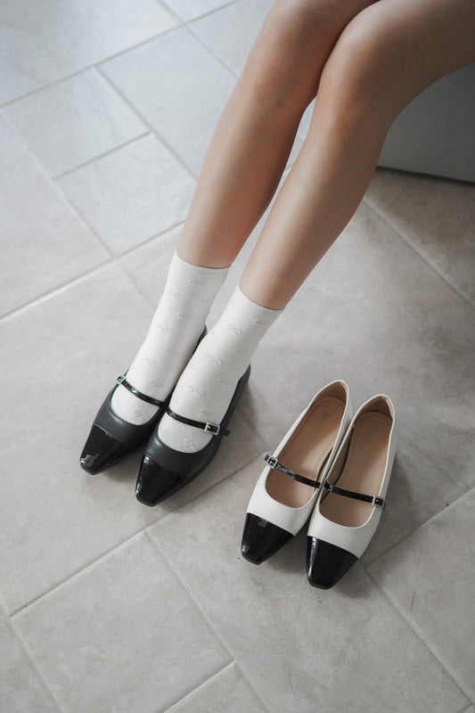 Kedi Buckle Mary Jane - White