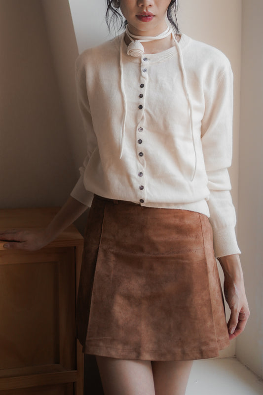 𝐎𝐜𝐭 Velvet Suede Mini Skort
