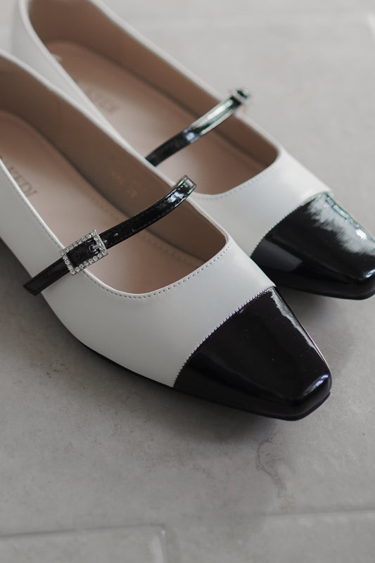 Kedi Buckle Mary Jane - White