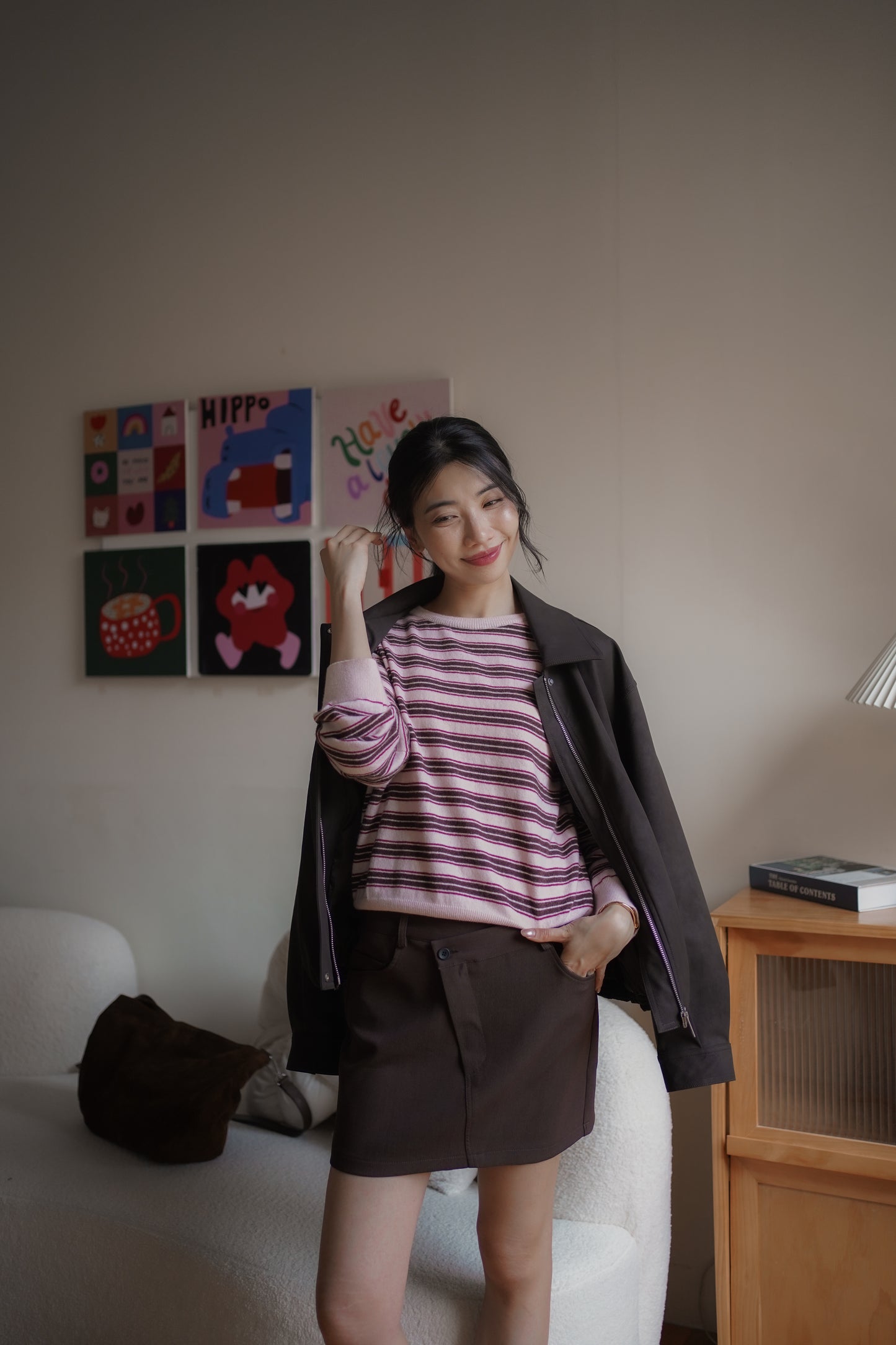 𝐎𝐜𝐭 Low Asymmetric Mini Skirt