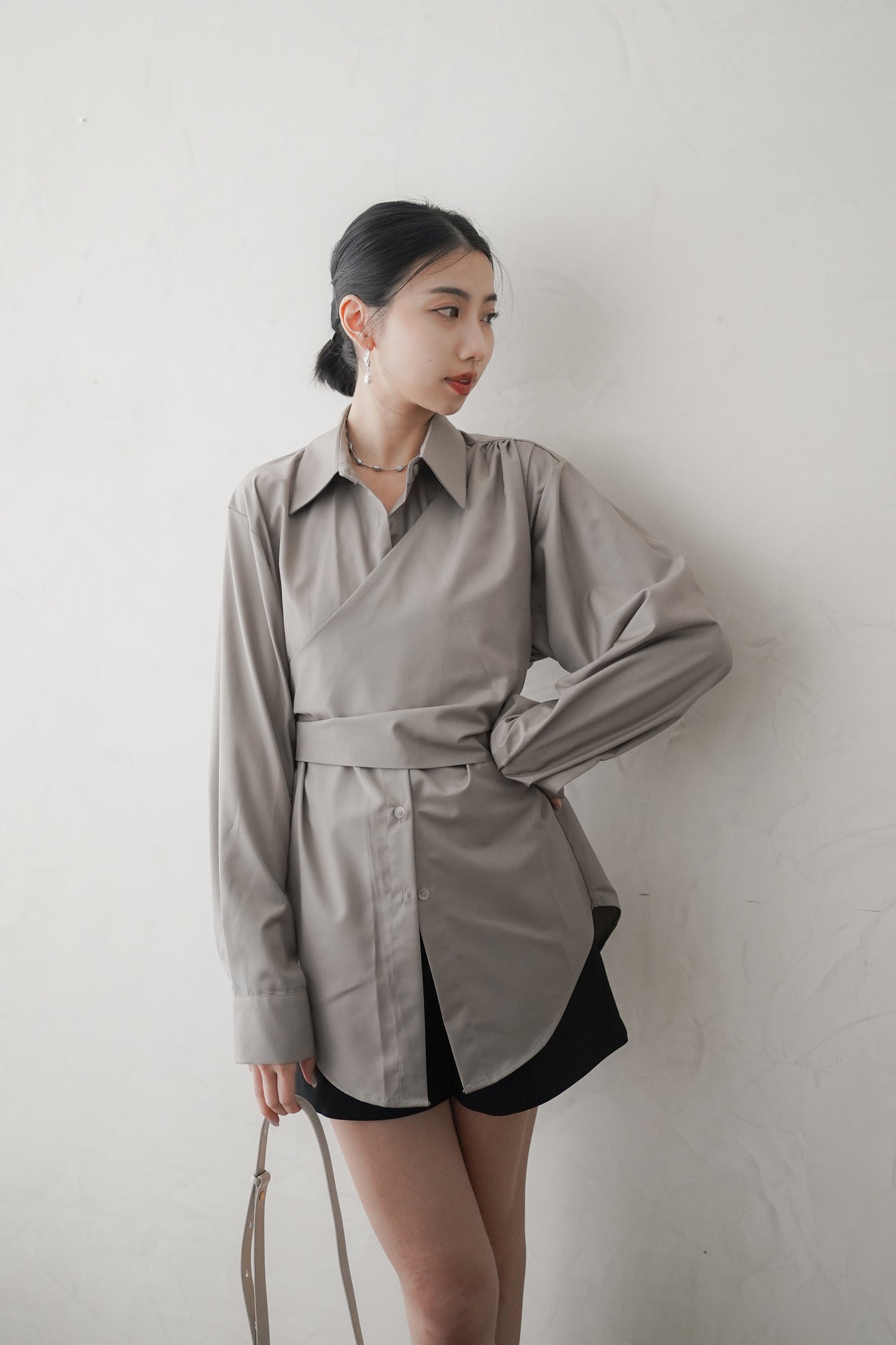 𝐅𝐚𝐥𝐥🍁 Wrap-waist shirt