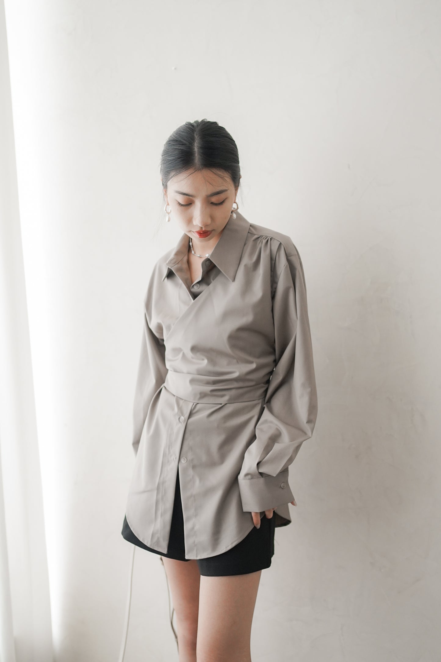 𝐅𝐚𝐥𝐥🍁 Wrap-waist shirt