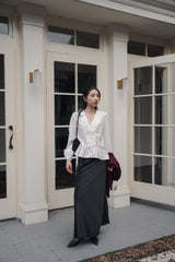 KR 𝐎𝐜𝐭 Fluid Satin Midi Skirt
