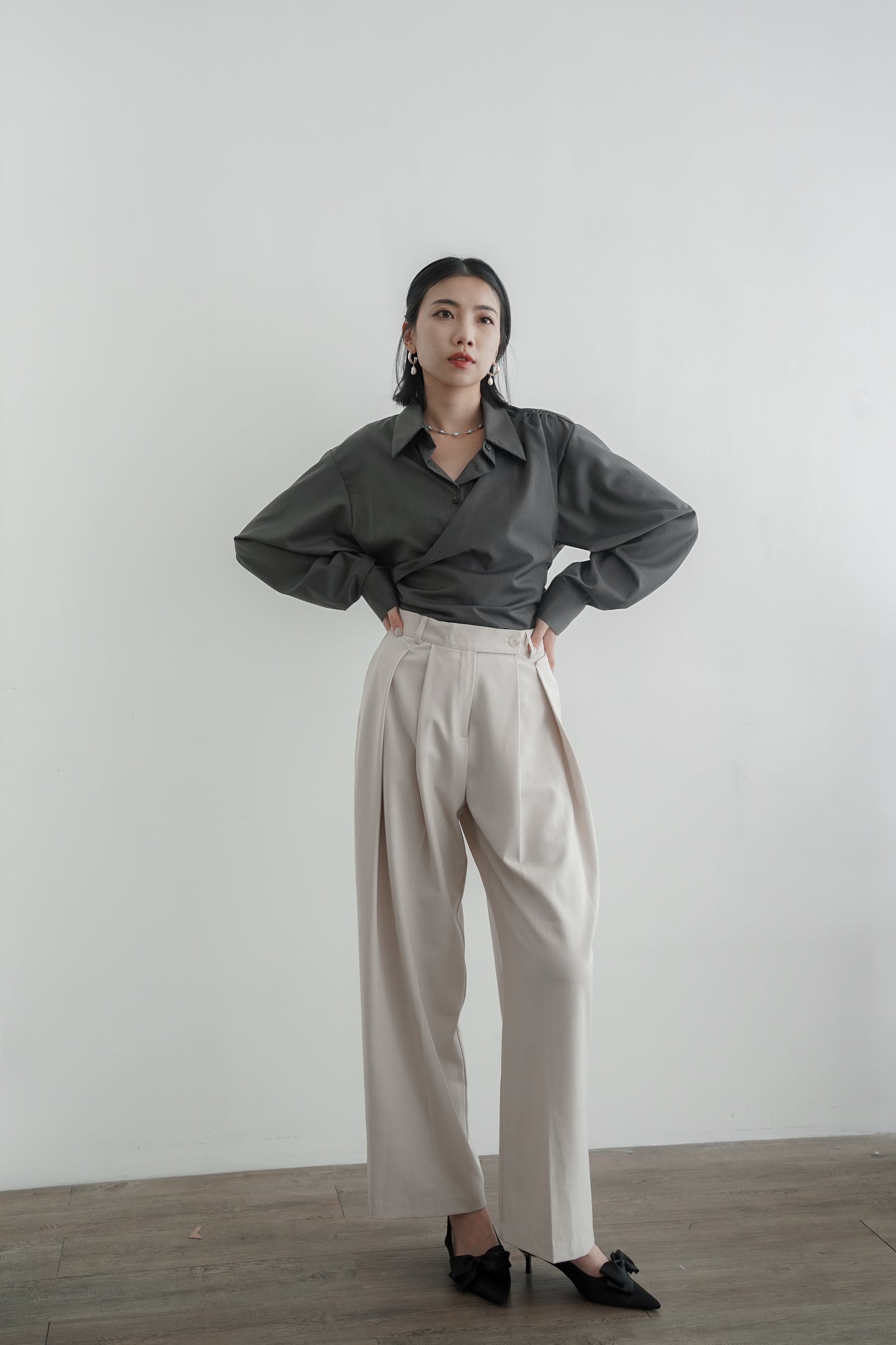 𝐅𝐚𝐥𝐥🍁 Wrap-waist shirt