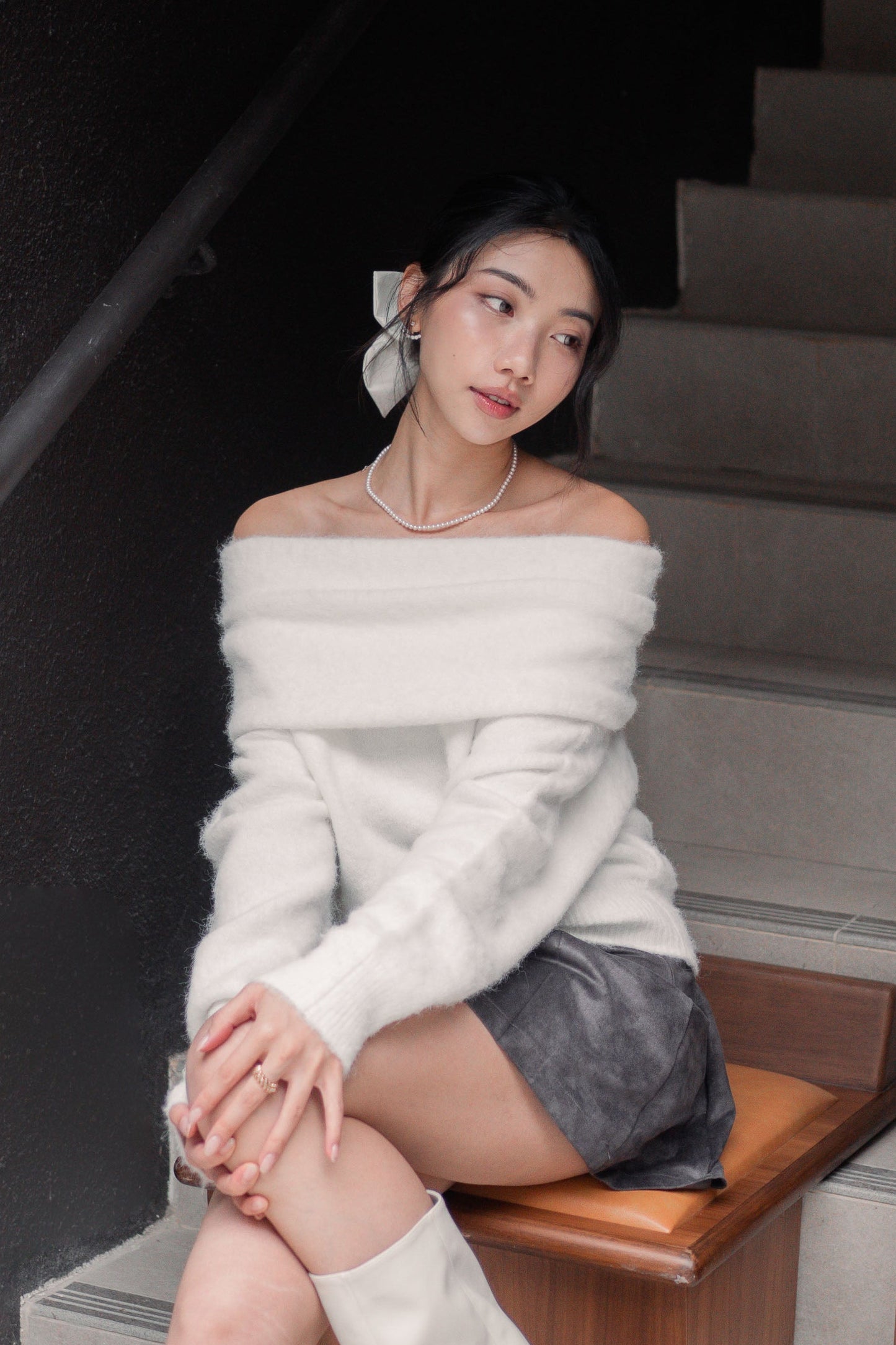 𝐃𝐞𝐜 𝐊𝐞𝐝𝐢 𝐱 𝐓𝐡𝐞 𝐊𝐨𝐫𝐧𝐞𝐫 Sleeves Heel Boots - Ivory