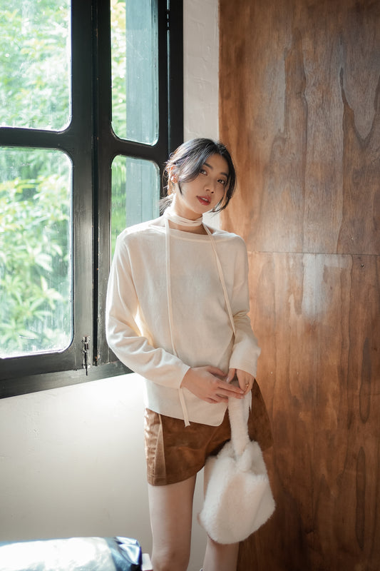 𝐃𝐞𝐜 Fine-Gauge Tie Wool Knit