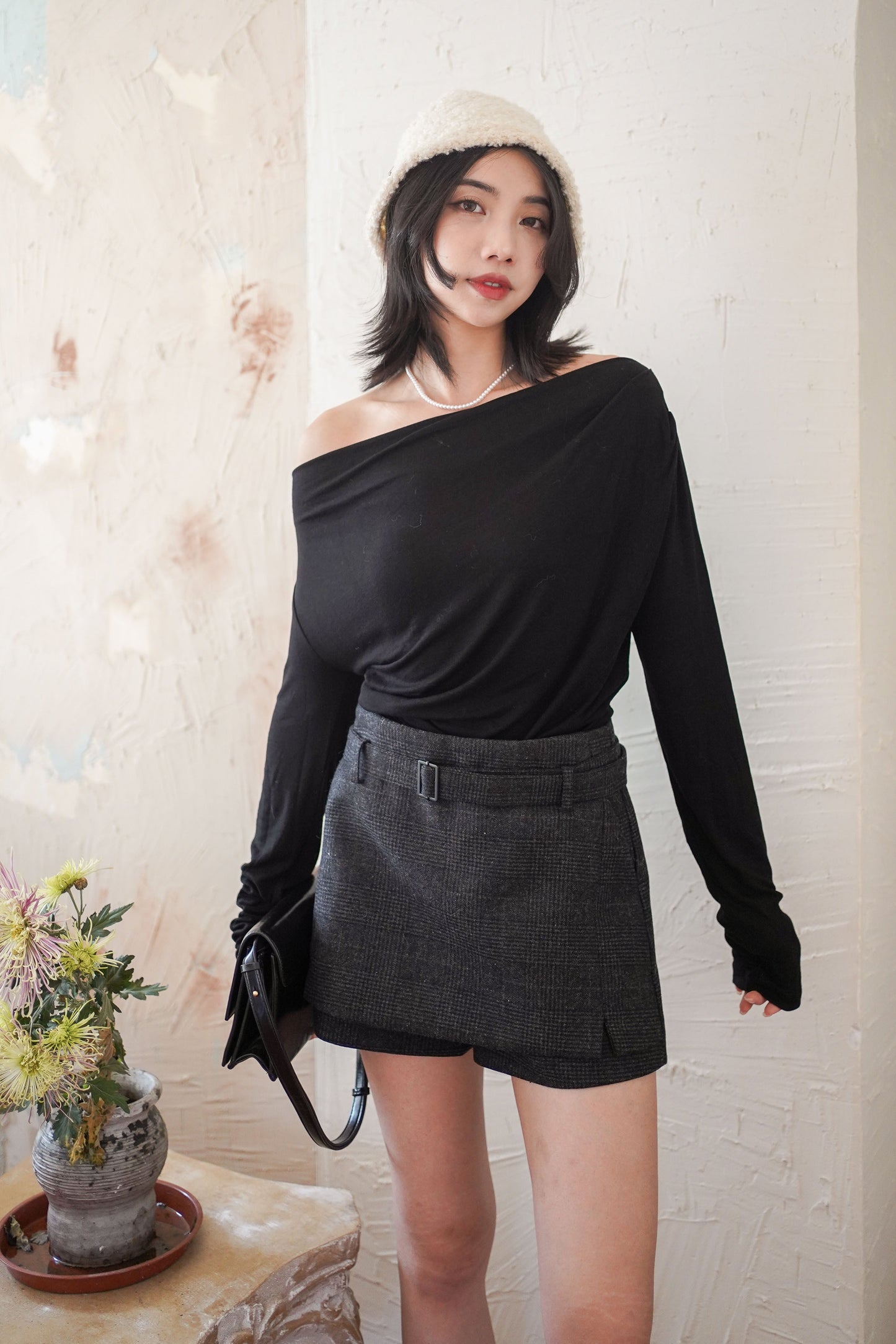 𝐃𝐞𝐜 【Kedi Made】  Lunare Drape Top Long Sleeves 〖升級材質〗