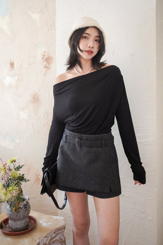 𝐃𝐞𝐜 【Kedi Made】  Lunare Drape Top Long Sleeves 〖升級材質〗