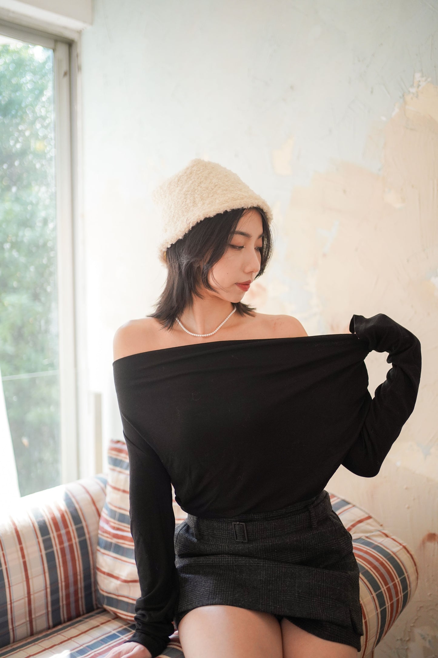 𝐃𝐞𝐜 【Kedi Made】  Lunare Drape Top Long Sleeves 〖升級材質〗