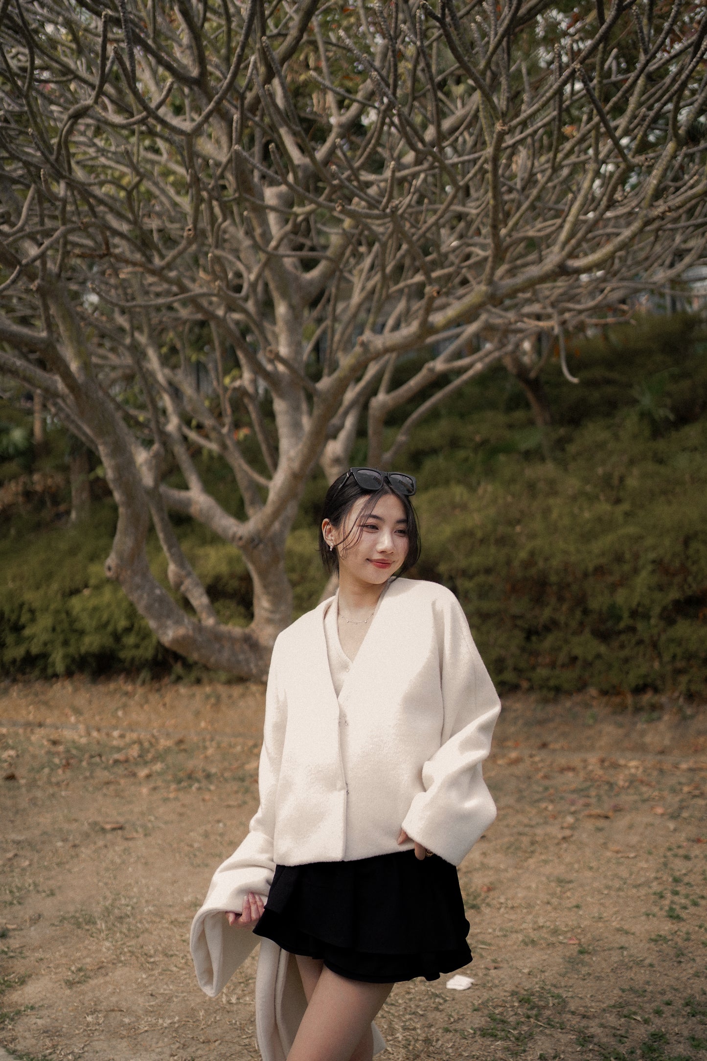 𝐃𝐞𝐜 【Kedi Made】Atelier Wool Coat & Scarf Set 〖法式極簡短外套〗