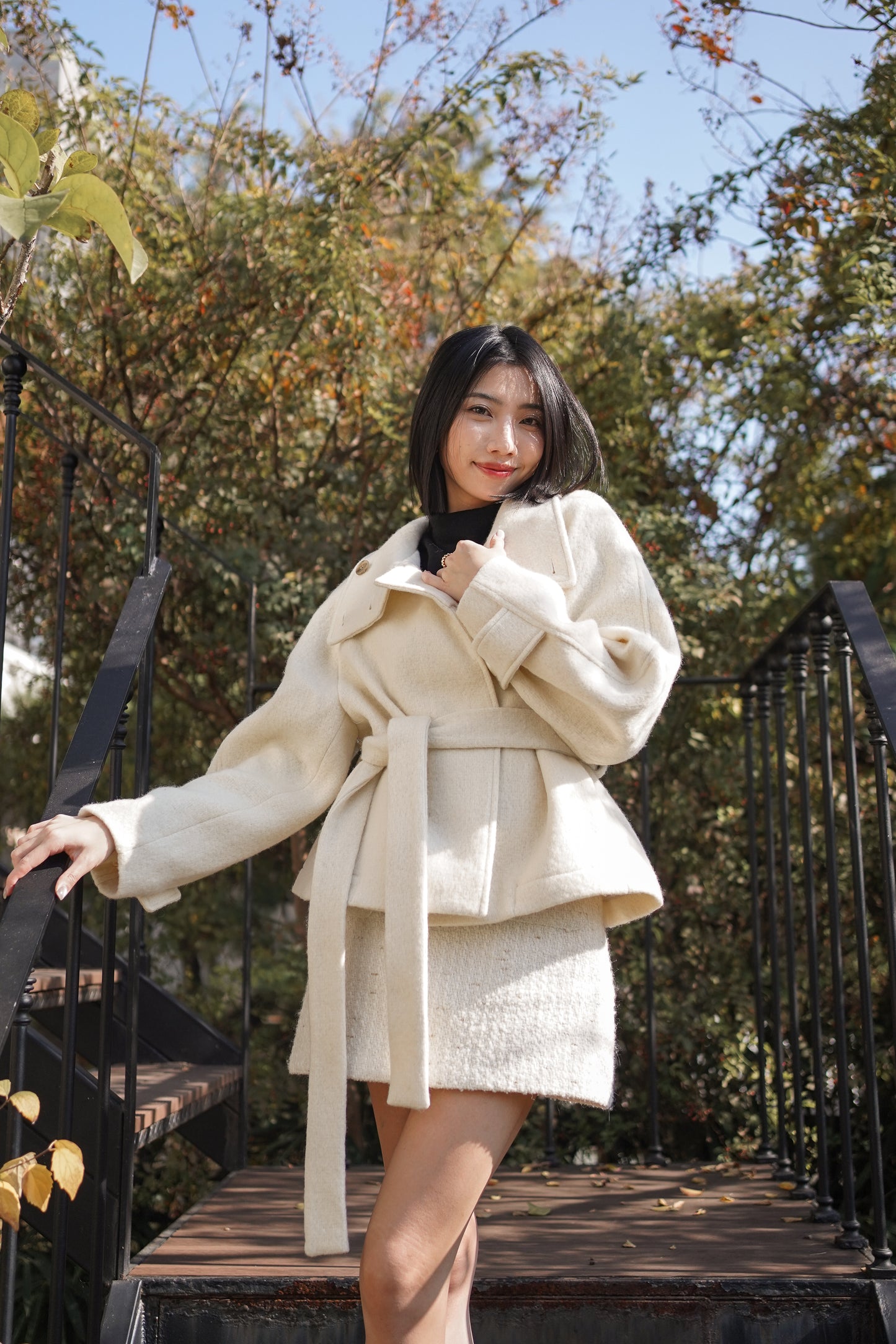 𝐅𝐚𝐥𝐥🍁  Wrap-Waist Wool Jacket ✨ 𝘽𝙚𝙨𝙩