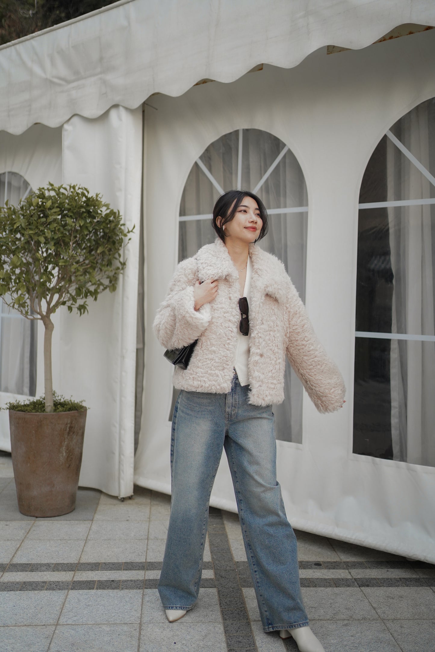 Soft Crème Teddy Jacket