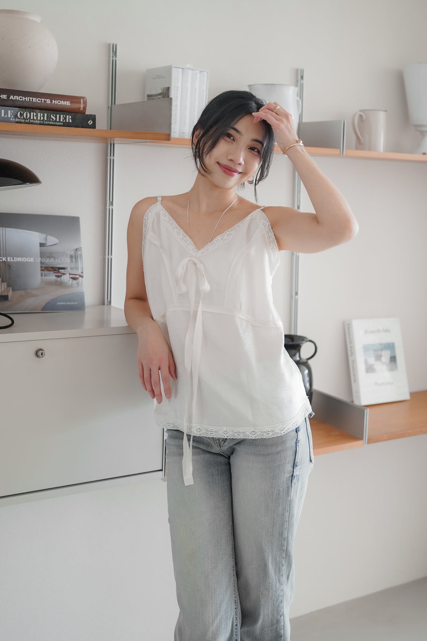 𝐌𝐚𝐫🇰🇷 〖高級法式慵懶〗Veil Lace Camisole