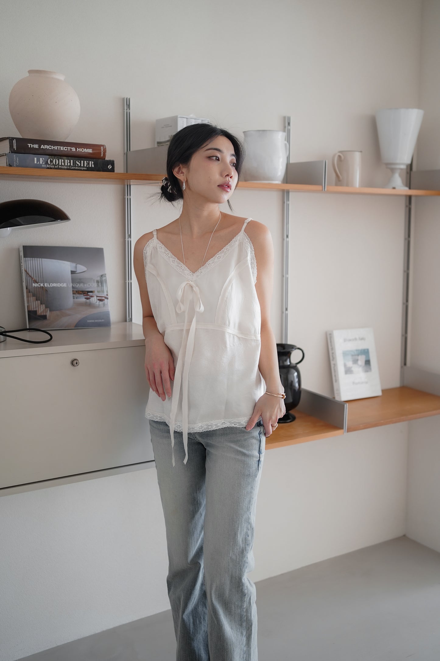 𝐌𝐚𝐫🇰🇷 〖高級法式慵懶〗Veil Lace Camisole