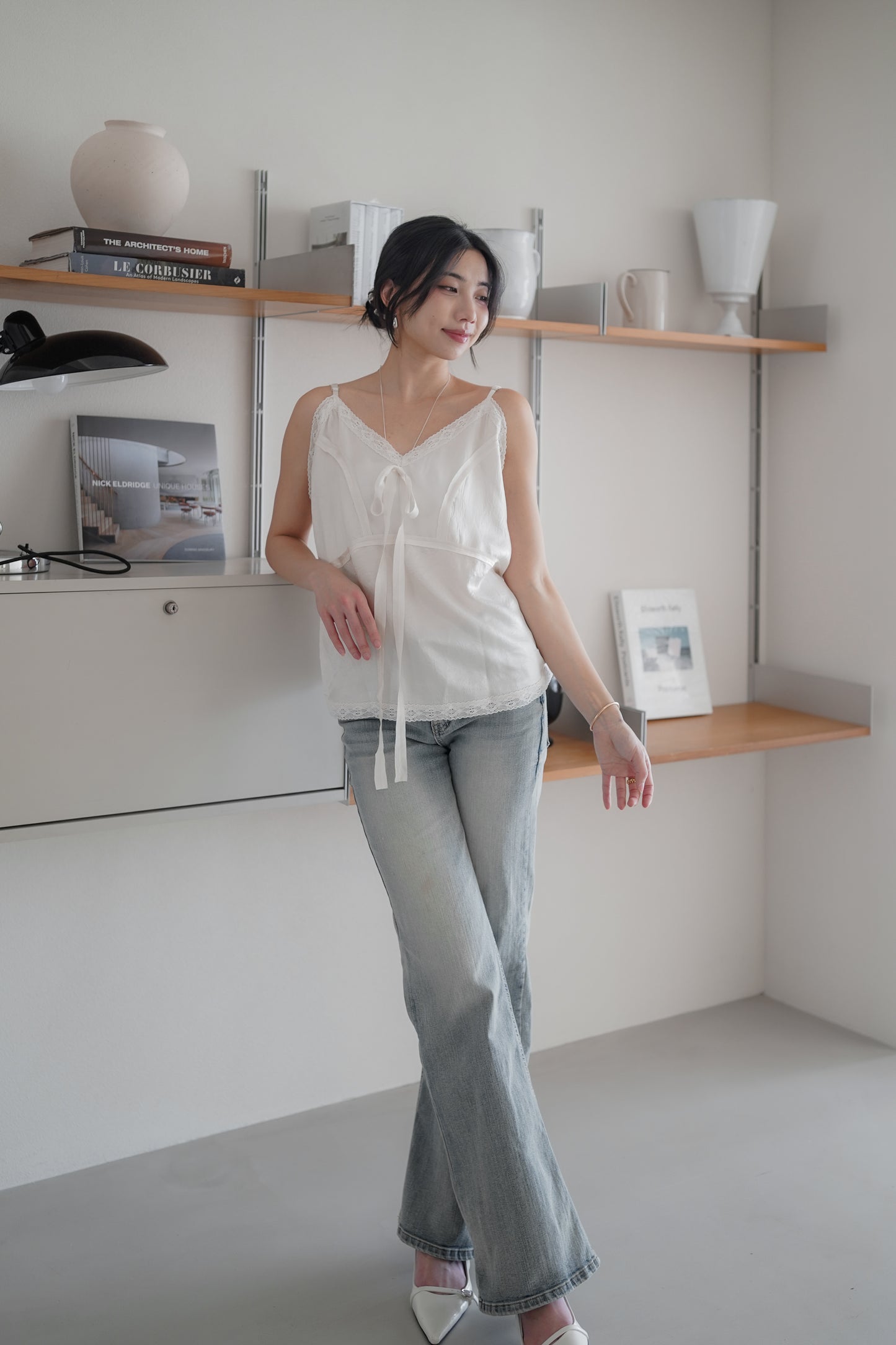 𝐌𝐚𝐫🇰🇷 〖高級法式慵懶〗Veil Lace Camisole