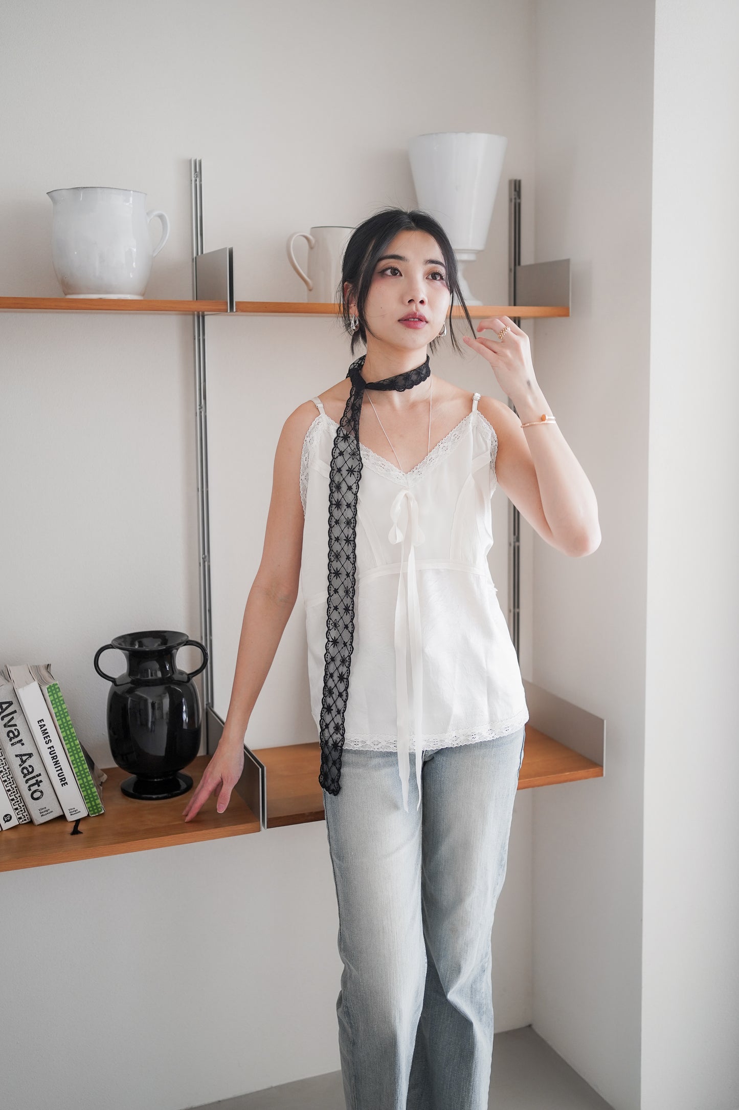 𝐌𝐚𝐫🇰🇷 〖高級法式慵懶〗Veil Lace Camisole