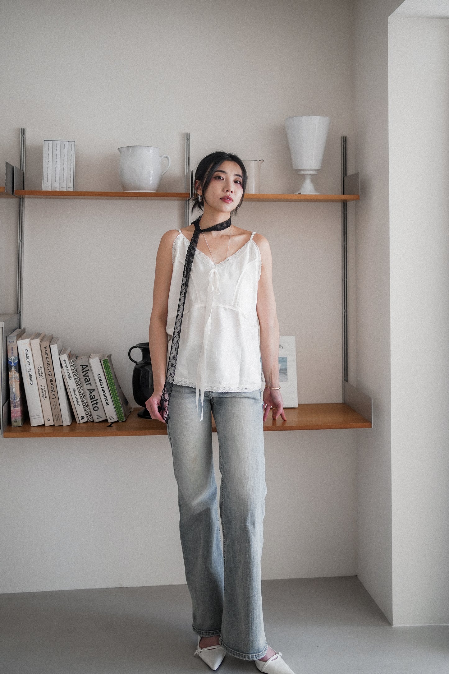 𝐌𝐚𝐫🇰🇷 〖高級法式慵懶〗Veil Lace Camisole