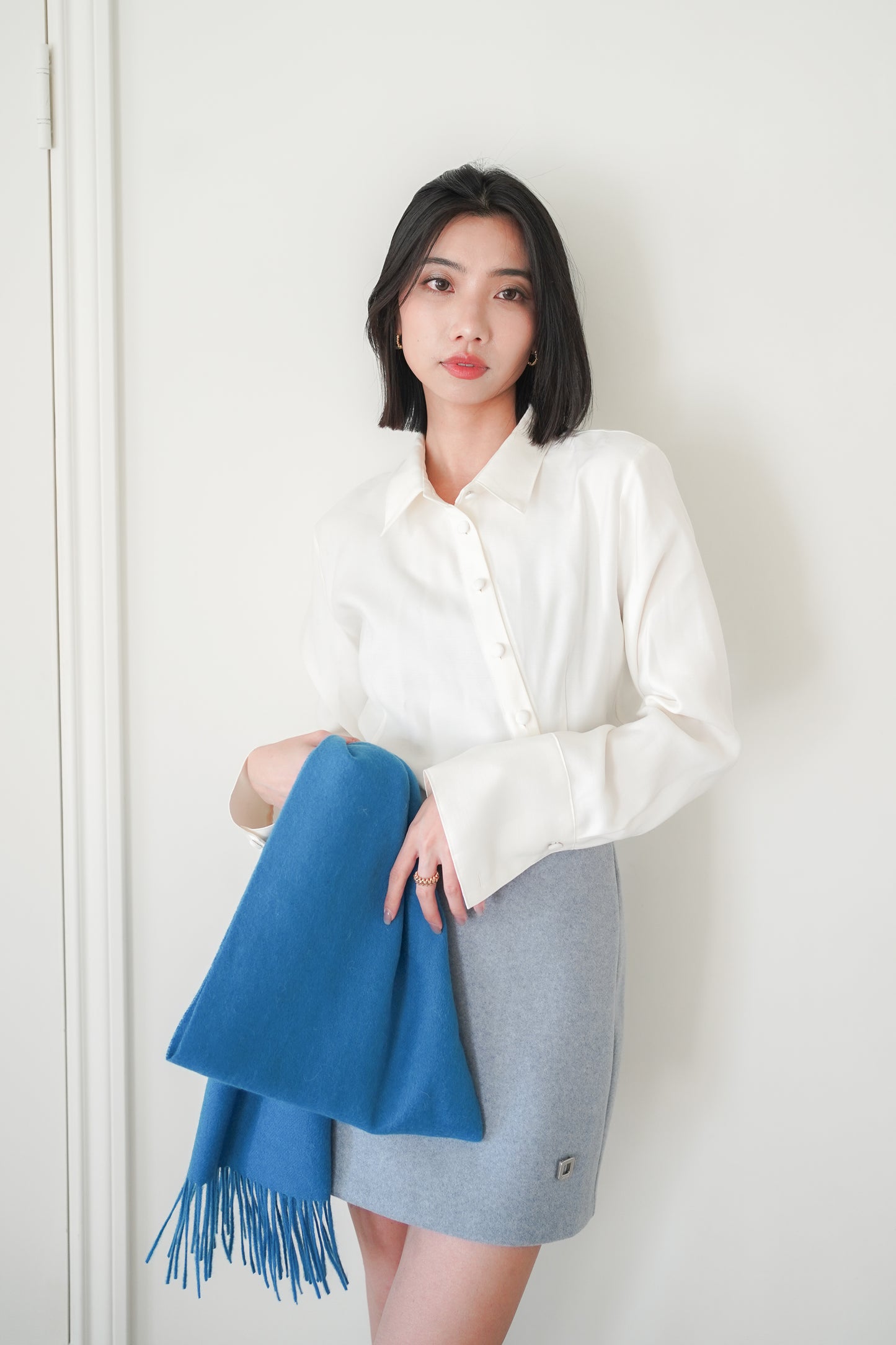 𝐅𝐚𝐥𝐥🍁 Slant Button Blouse