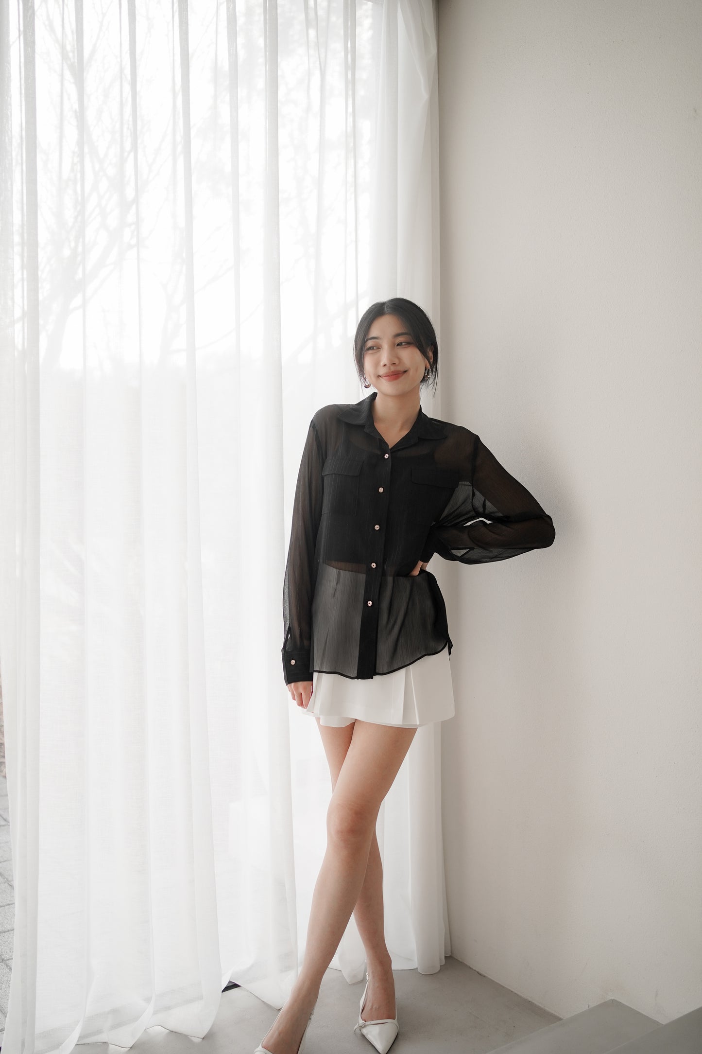 𝐌𝐚𝐫🇰🇷 Lumi Sheer Shirt