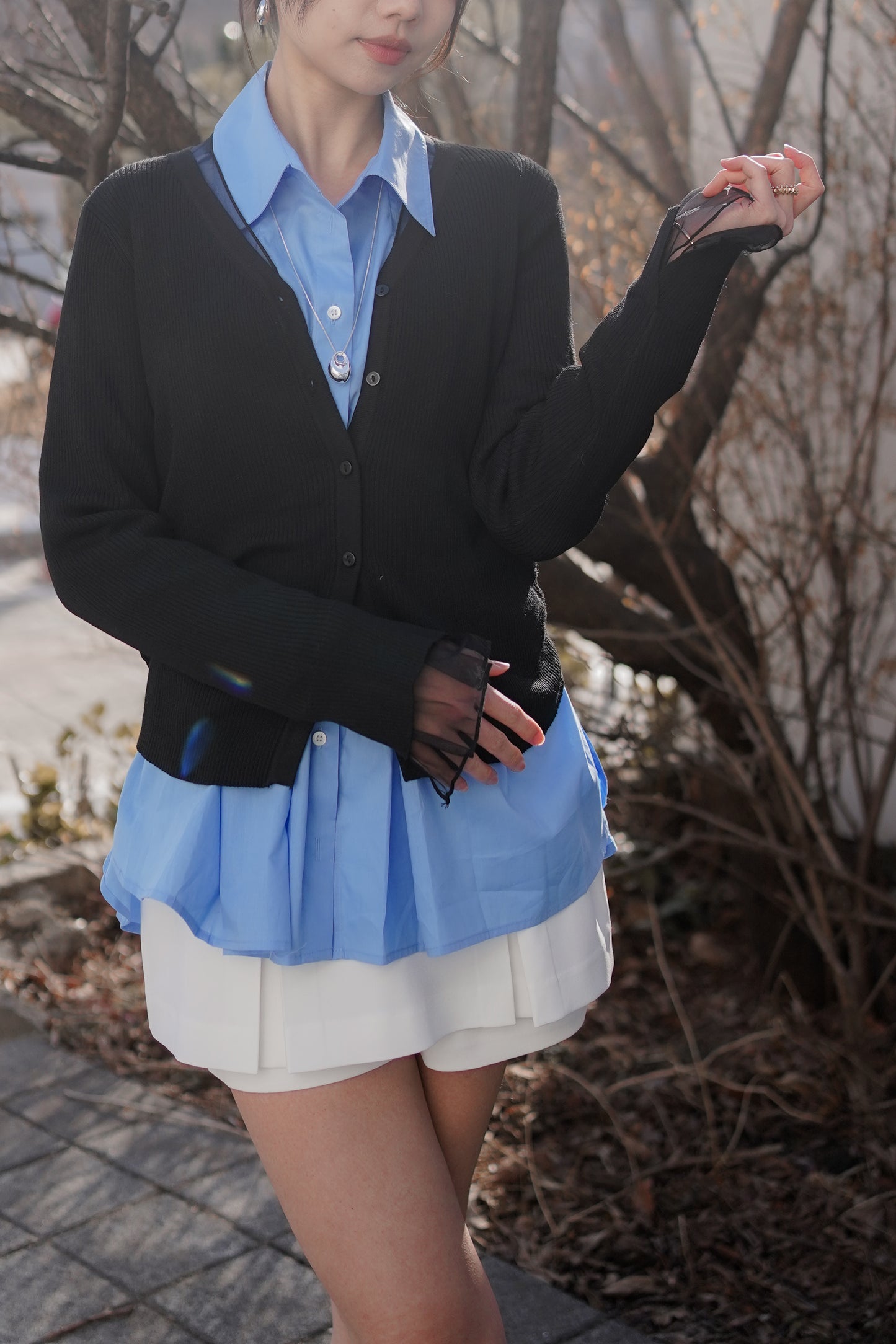 𝐌𝐚𝐫🇰🇷 〖推薦款〗  Sheer Cuff Knit Cardigan