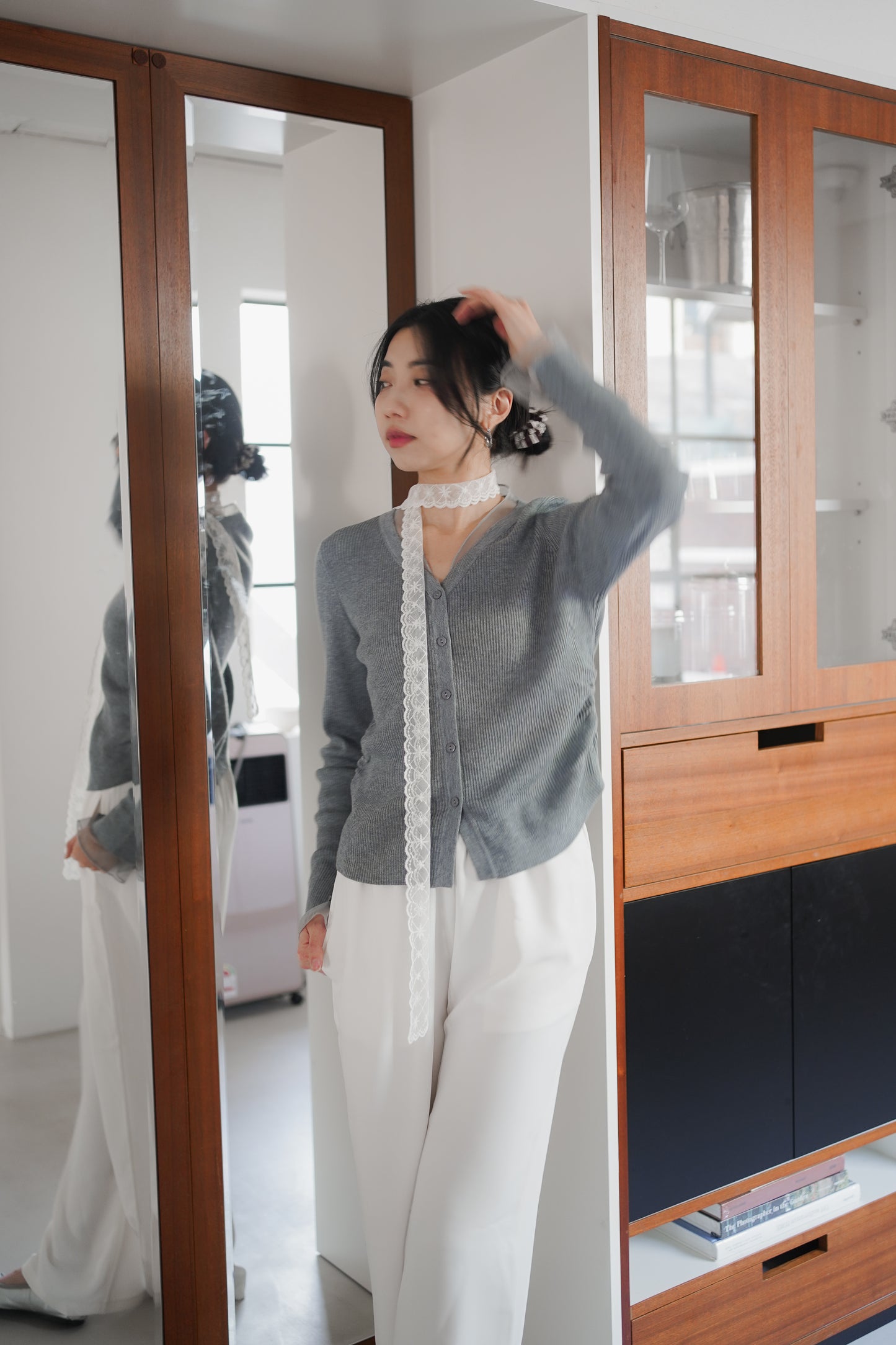 𝐌𝐚𝐫🇰🇷 〖推薦款〗  Sheer Cuff Knit Cardigan