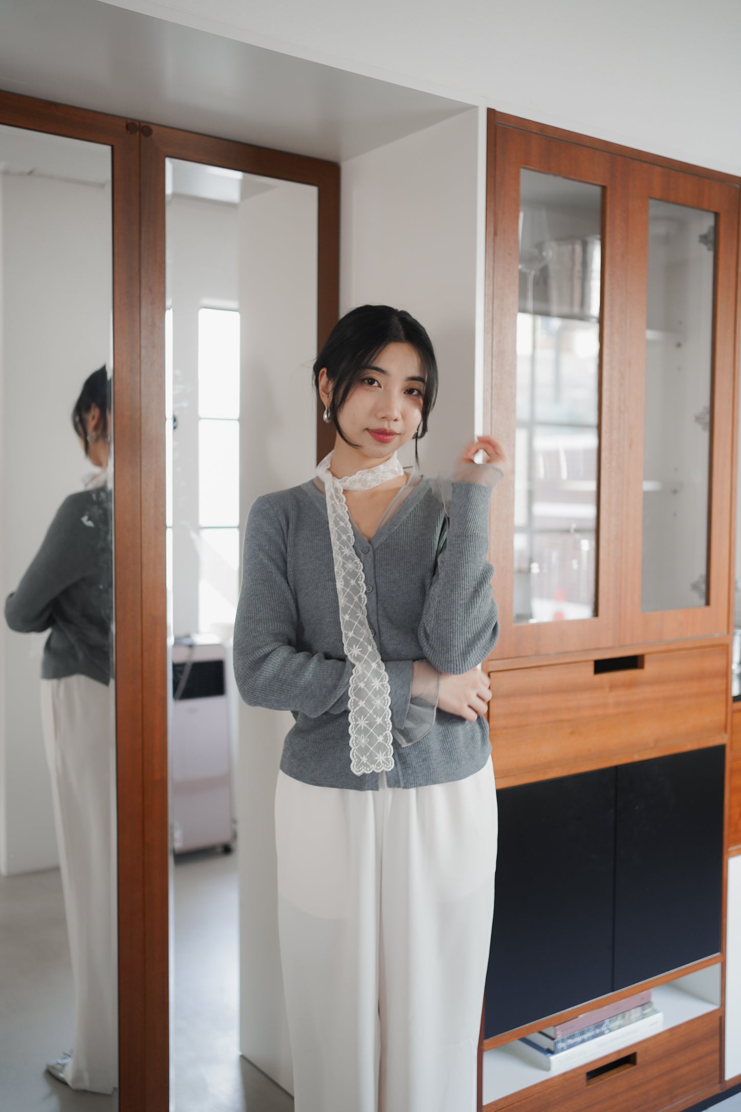 𝐌𝐚𝐫🇰🇷 〖推薦款〗  Sheer Cuff Knit Cardigan