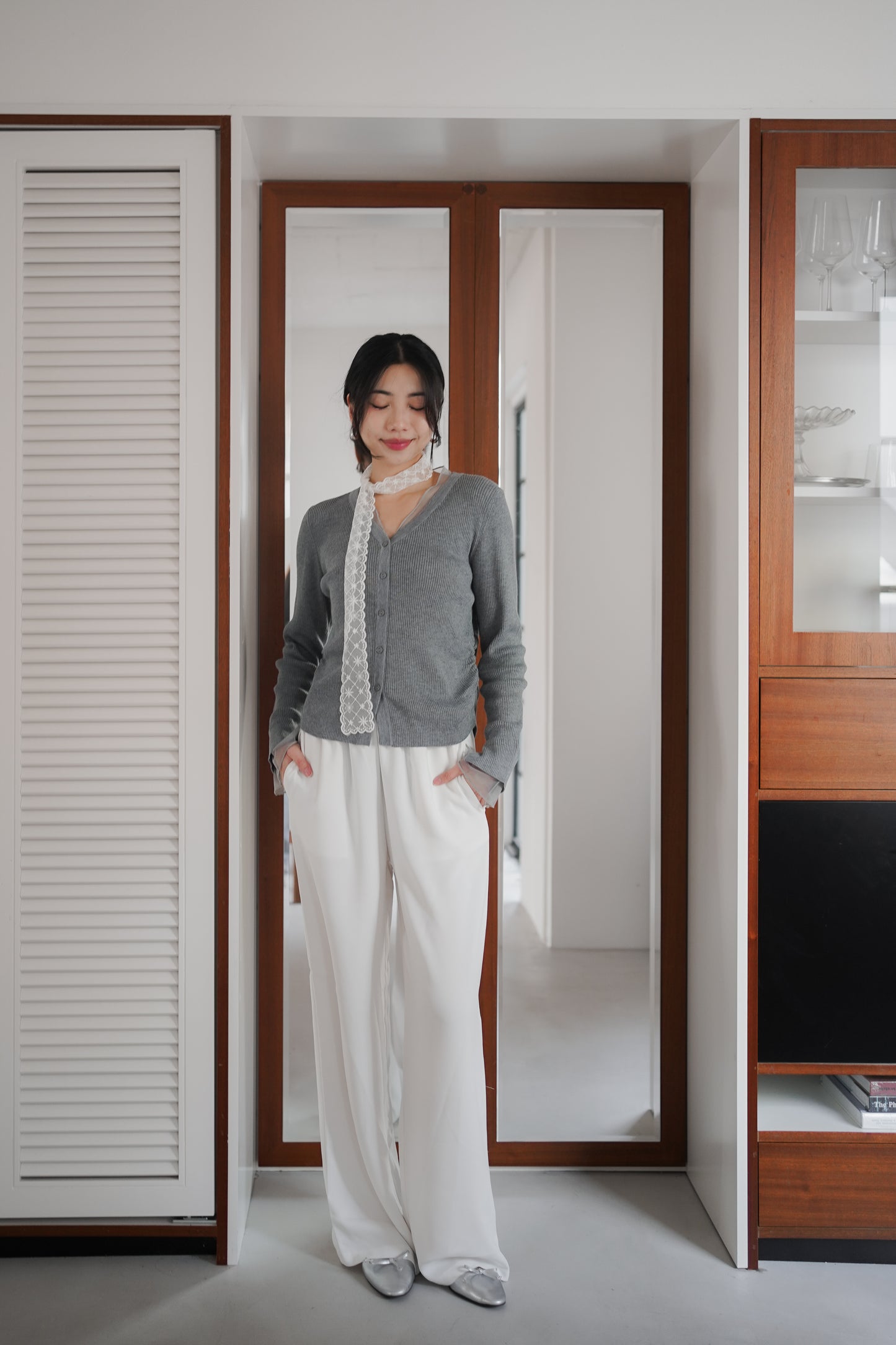 𝐌𝐚𝐫🇰🇷 〖推薦款〗  Sheer Cuff Knit Cardigan