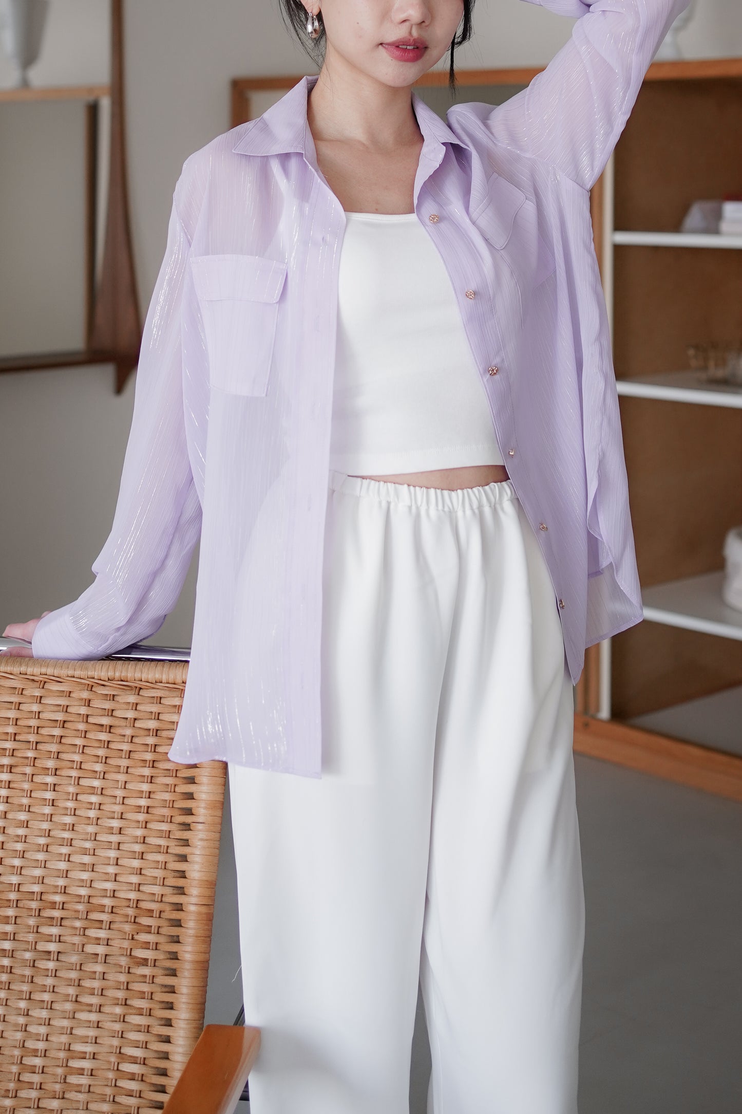 𝐌𝐚𝐫🇰🇷 Lumi Sheer Shirt