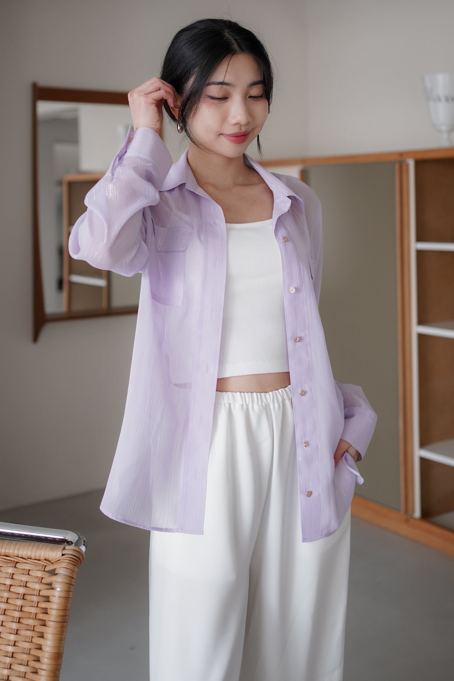 𝐌𝐚𝐫🇰🇷 Lumi Sheer Shirt