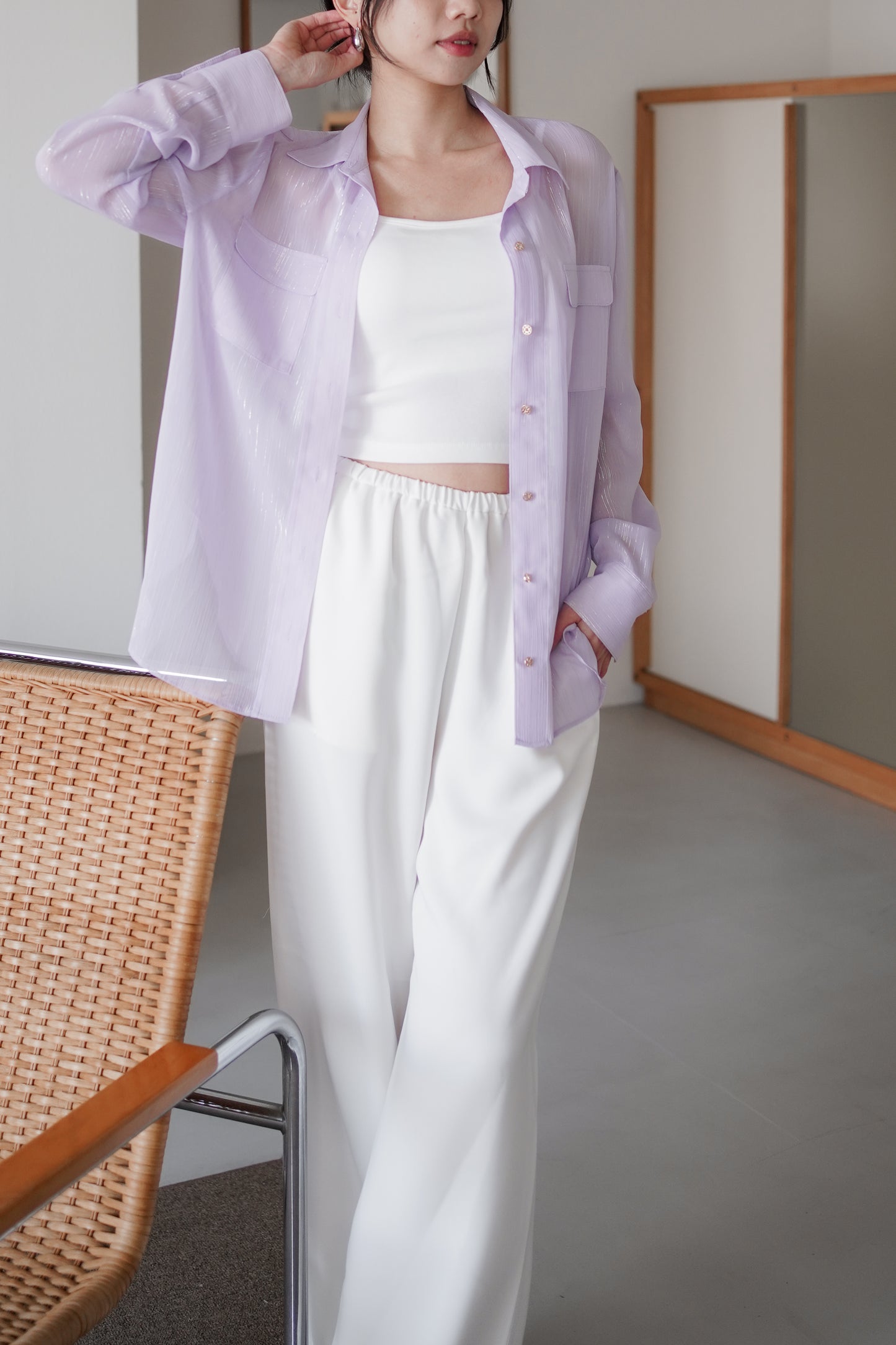 𝐌𝐚𝐫🇰🇷 Lumi Sheer Shirt