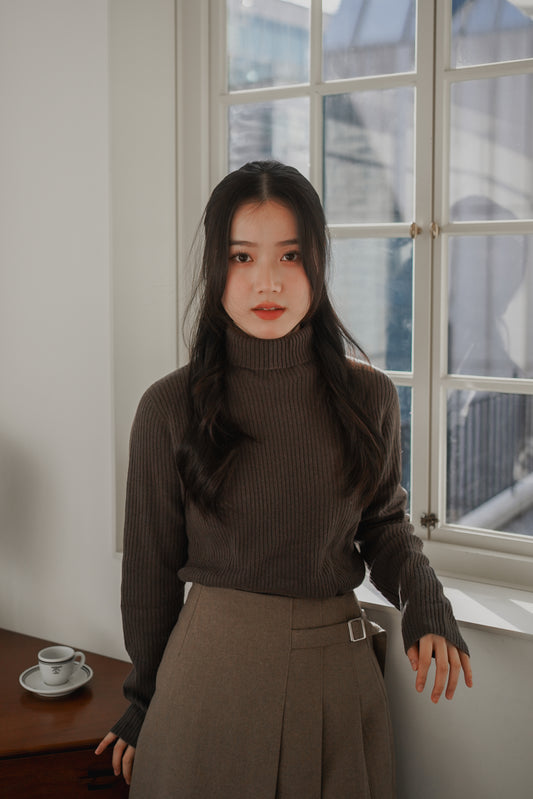 𝙆𝙧 🎄 【Whole Garment】Wool100 Turtle-Neck Top