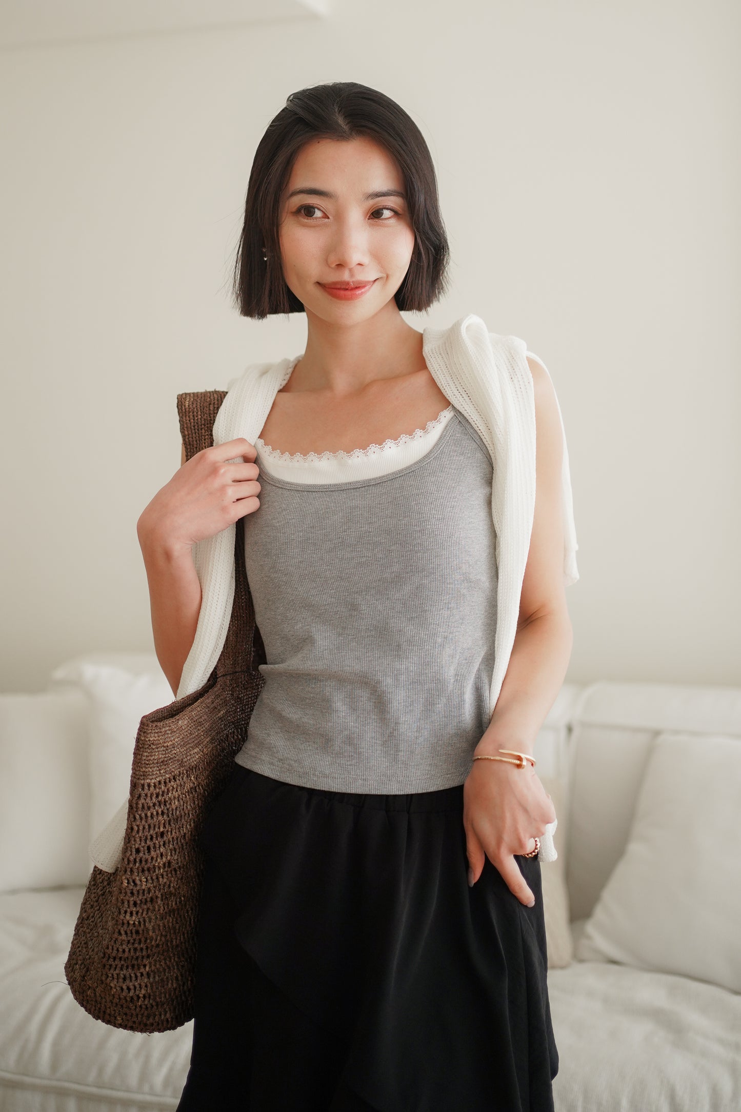 𝐌𝐚𝐲🇰🇷 Lace Padded Top