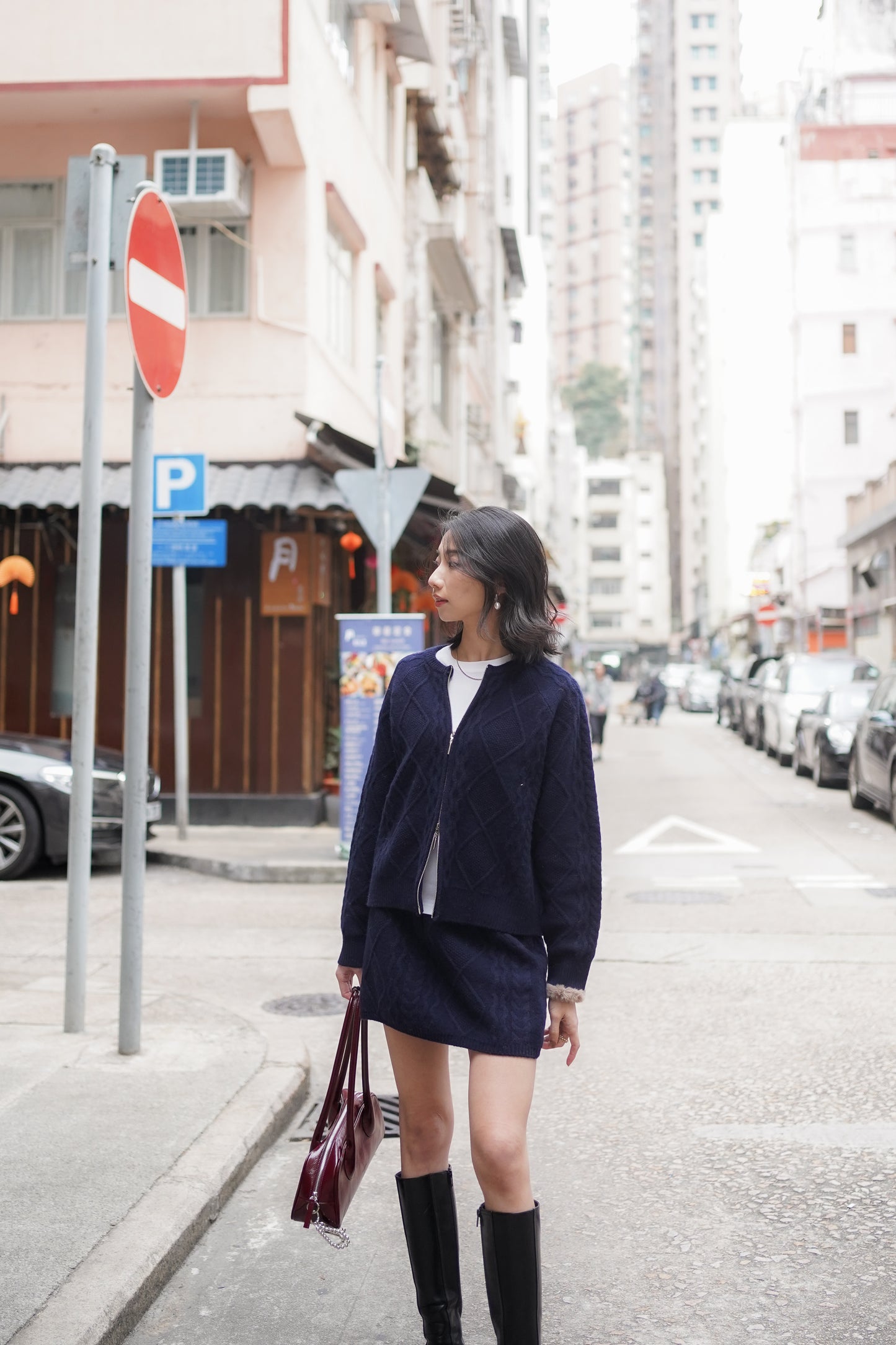 ᴊᴀɴ Wool80 Cable-Knit Jacket & Skirt Set