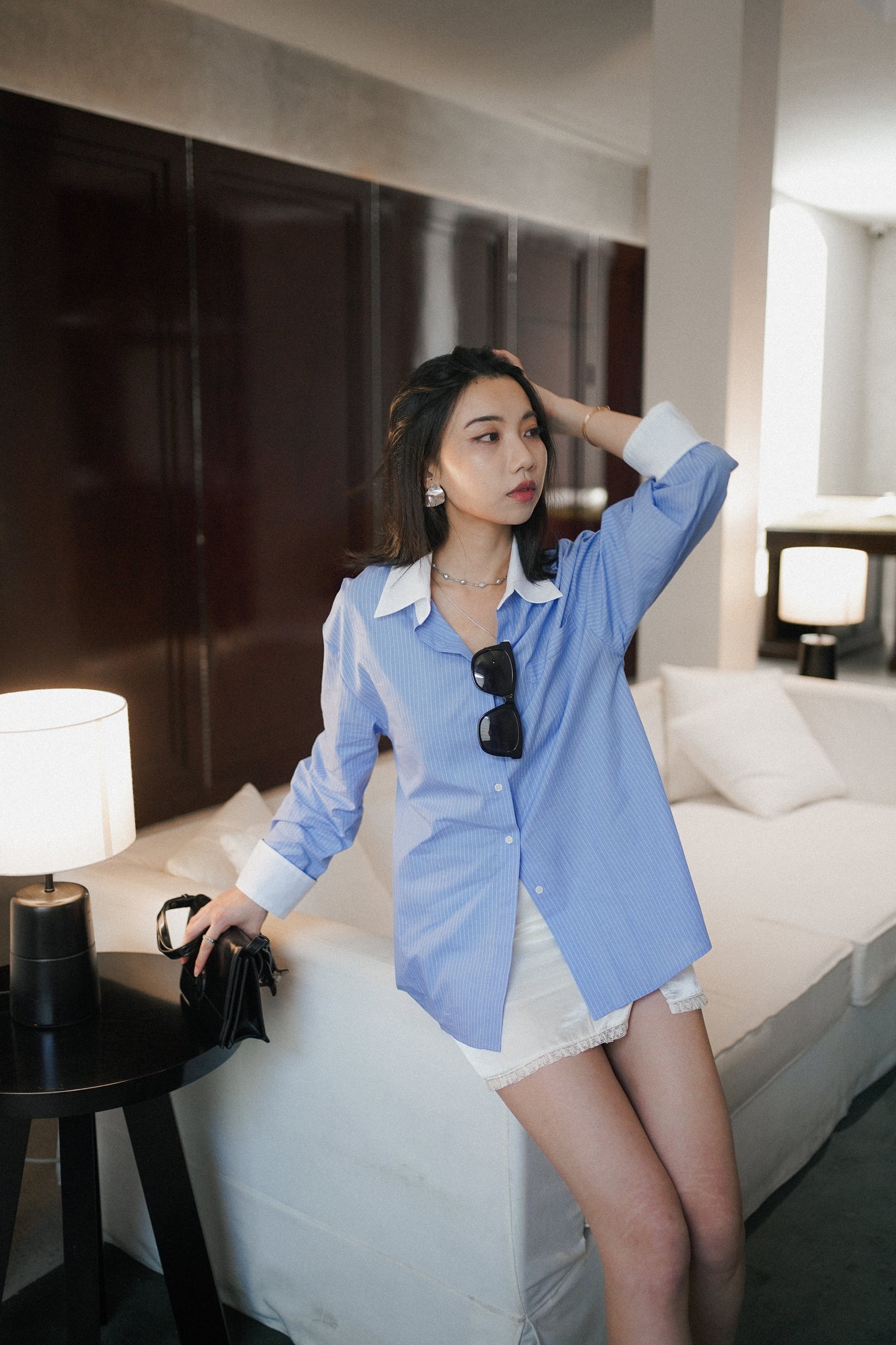𝐀𝐩𝐫✨  【Kedi Made】 Old Money Stripe Shirt ᵇᵉˢᵗ ⁱᵗᵉᵐ