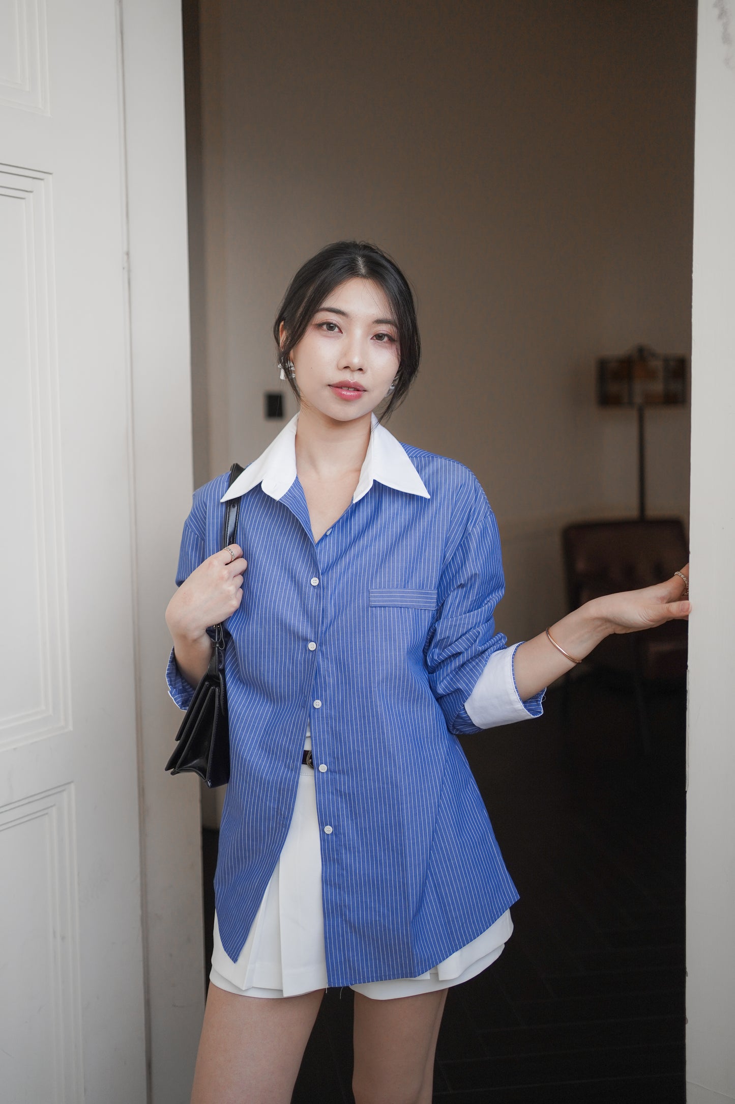 𝐀𝐩𝐫✨  【Kedi Made】 Old Money Stripe Shirt ᵇᵉˢᵗ ⁱᵗᵉᵐ