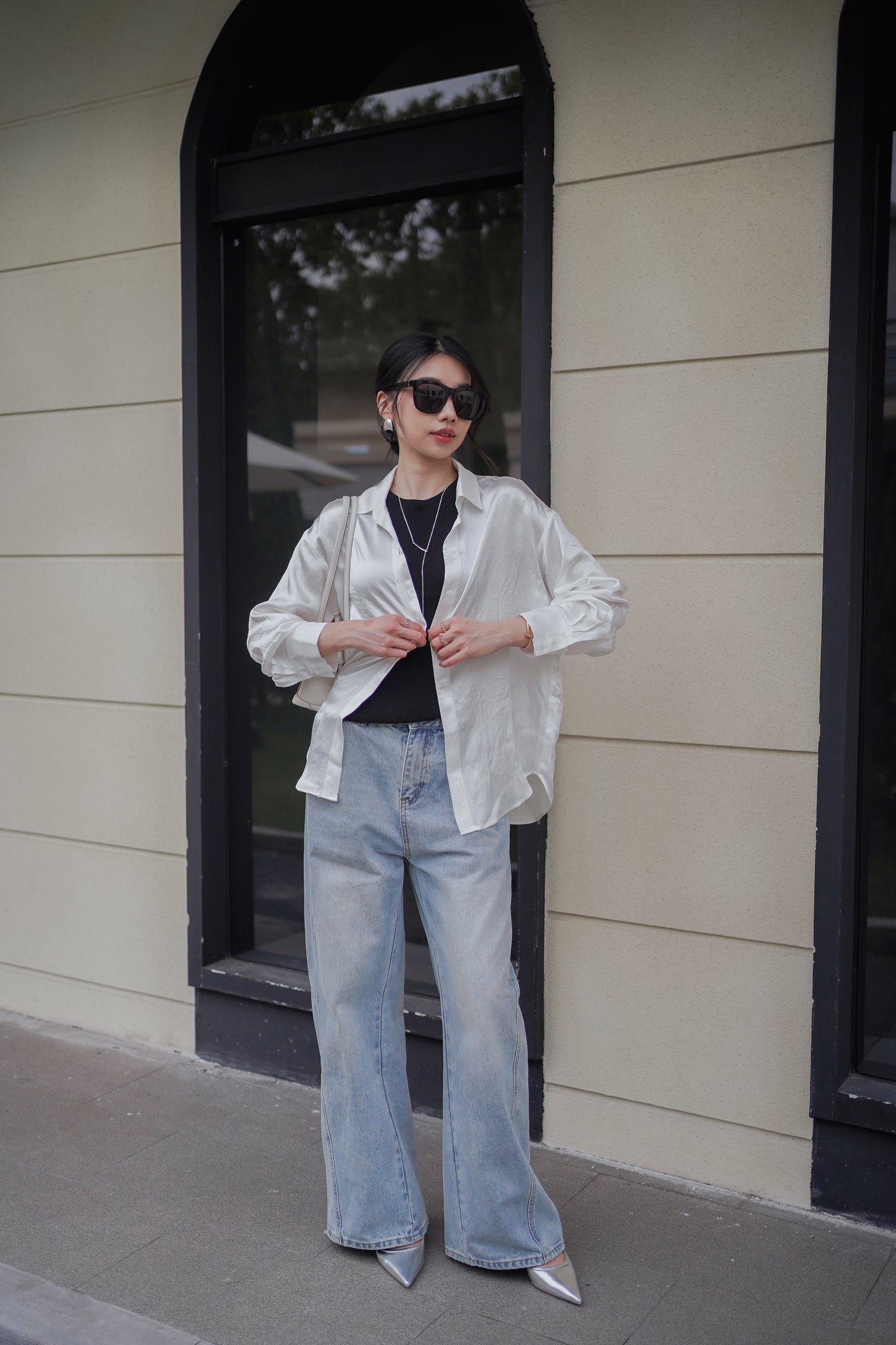 𝐌𝐚𝐲 Satin Silky Blouse